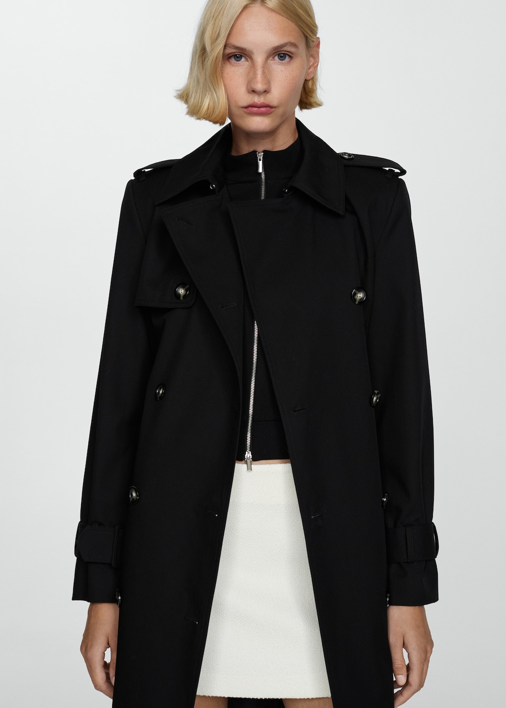 DOUBLE SHADE TRENCH COAT(－) Amazon.com: SaphiRose Women's Water-Resistant Trench Coat