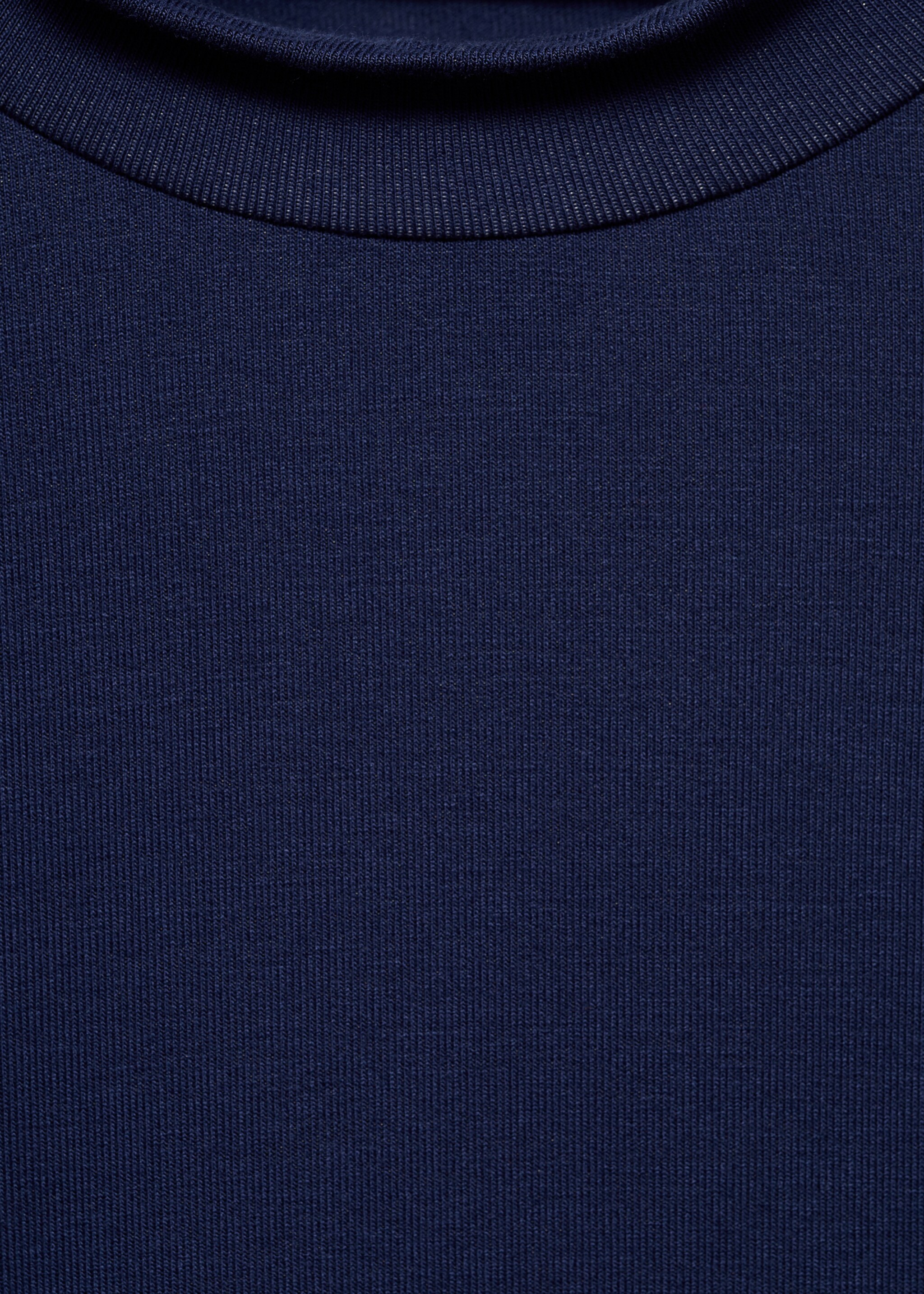 Short sleeve knitted t-shirt - Details of the article 8, Blue. Ref: 77074765-00.