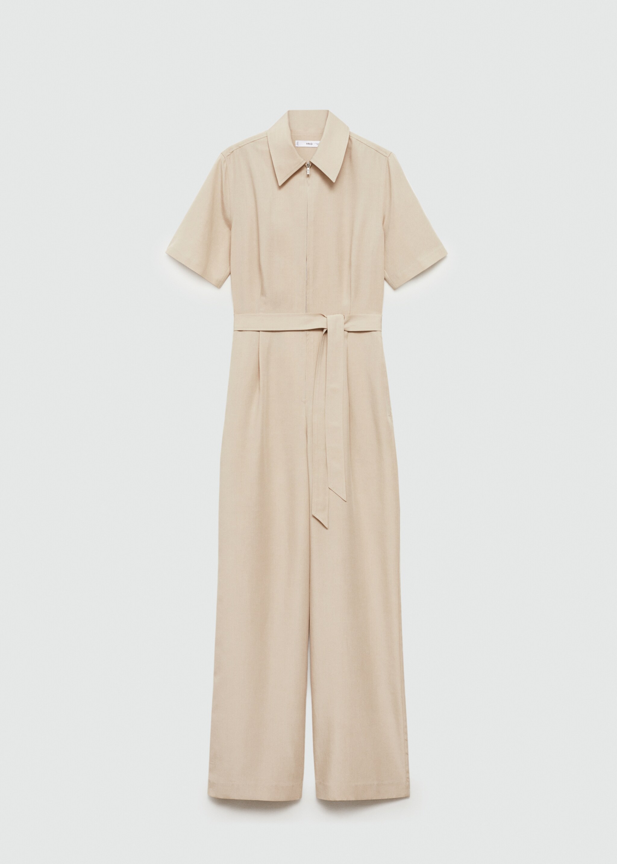 Lyocell jumpsuit met overhemdkraag - Artikel zonder model