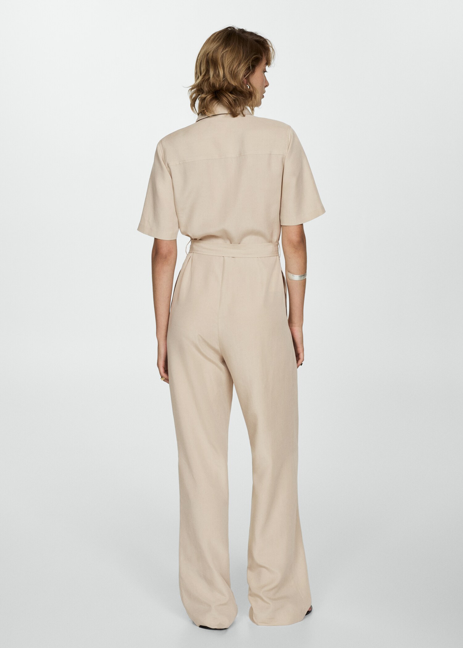 Jumpsuit lyocell skjortkrage - Artikelns baksida