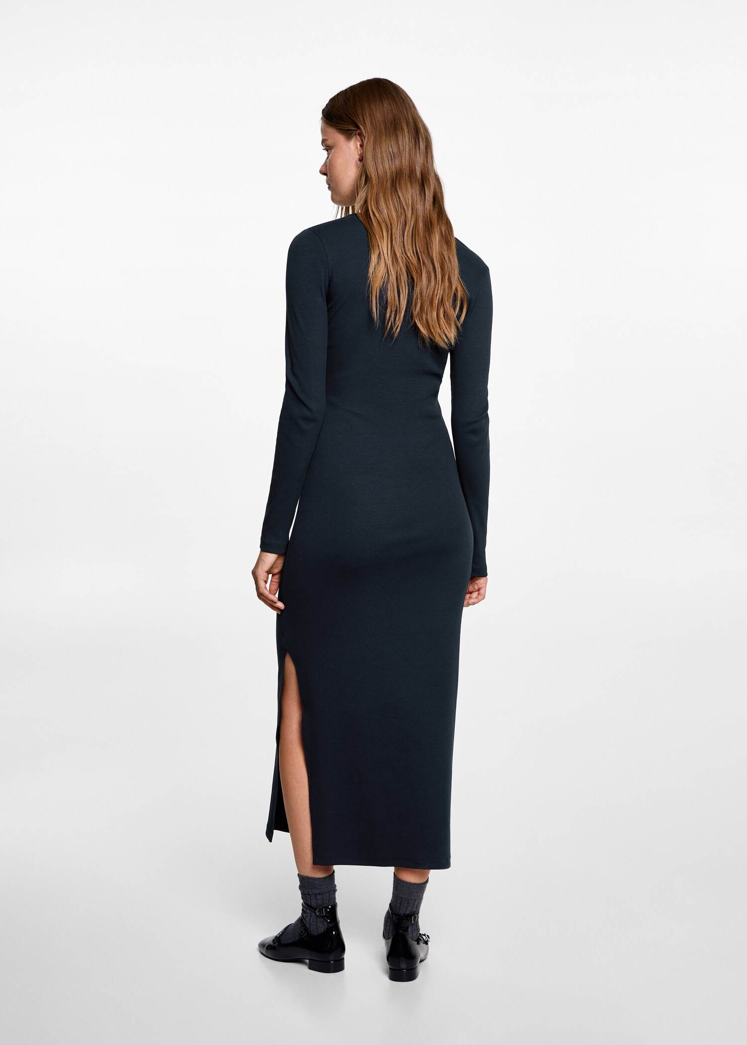 Vestido midi escote lágrima - Reverso del artículo