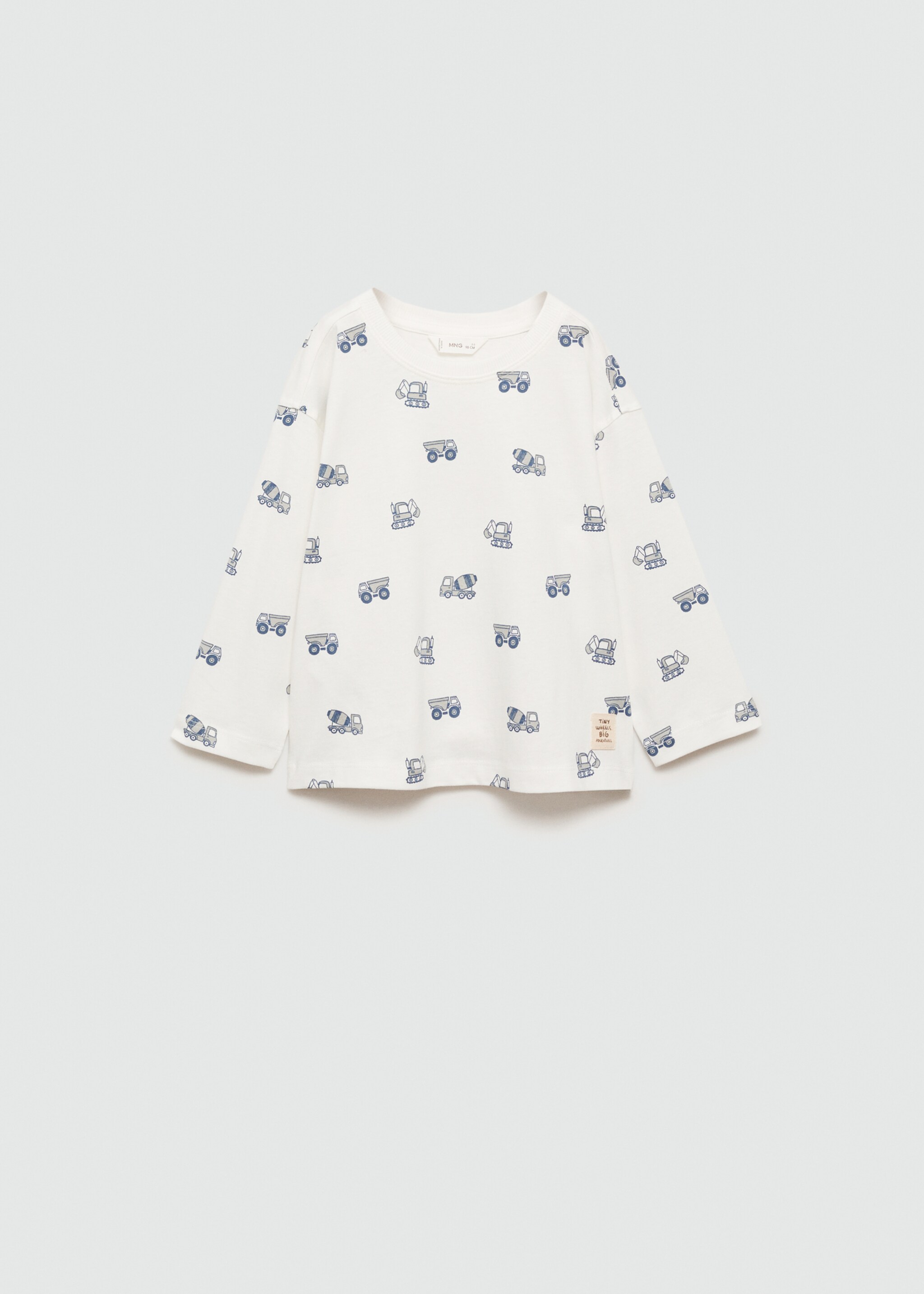 Printed cotton-blend t-shirt - Article without model, Off White. Ref: 77074787-00.