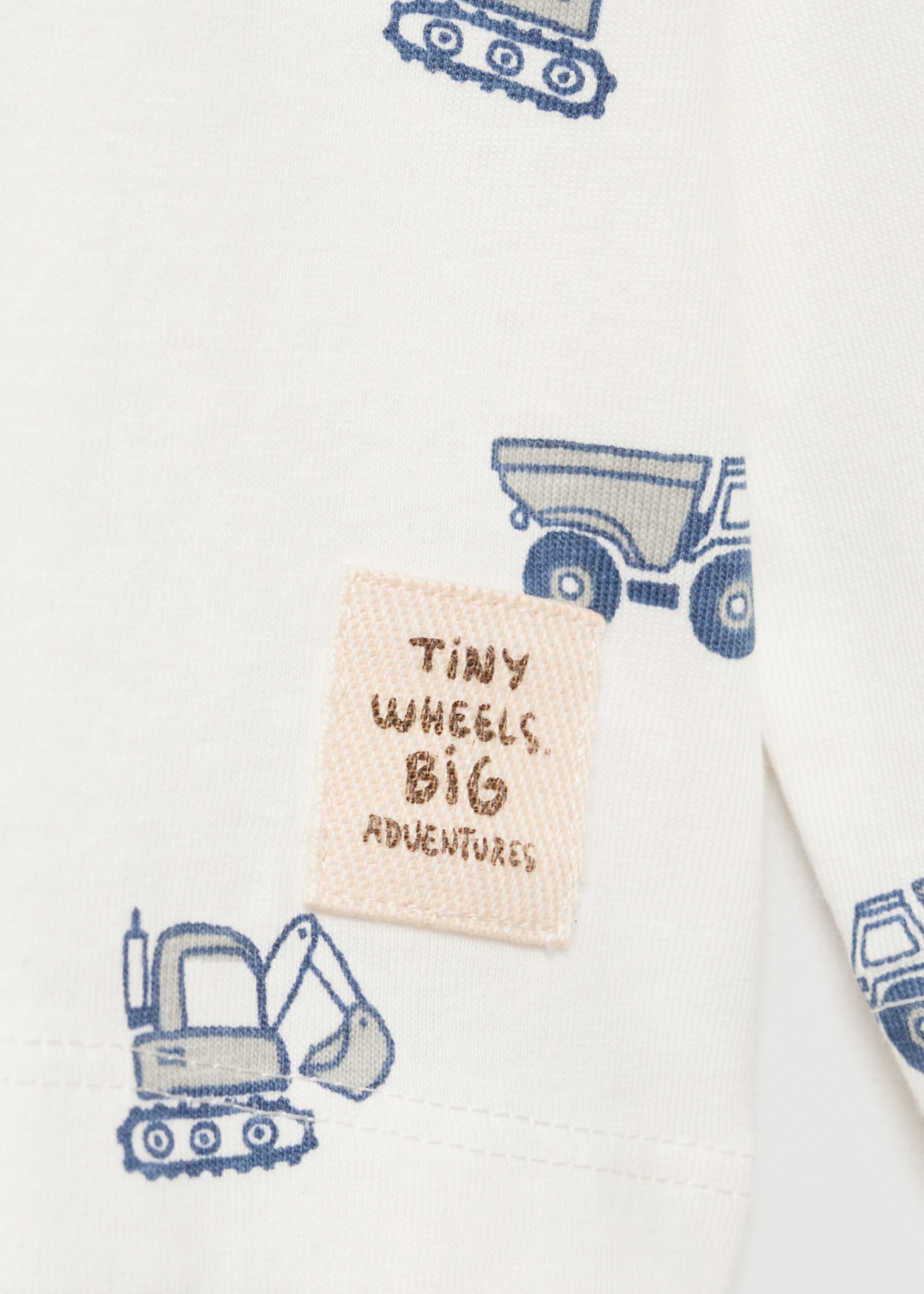 Printed cotton-blend t-shirt - Details of the article 0, Off White. Ref: 77074787-00.