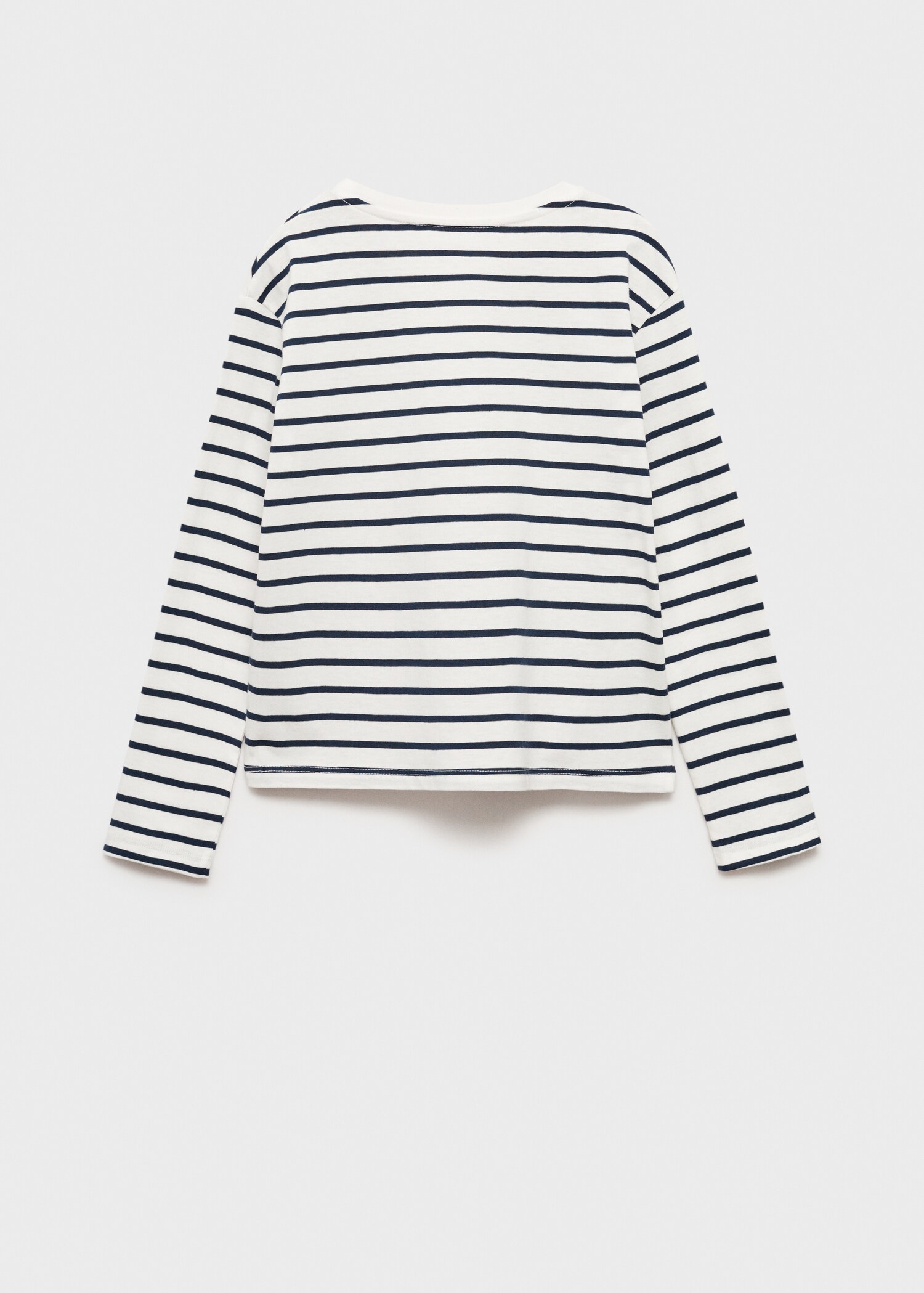 Striped cotton T-shirt - Reverse of the article