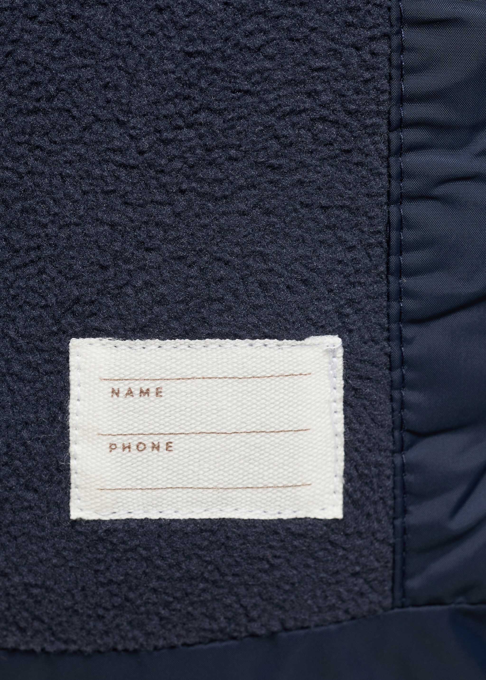 Quilted long coat - Details of the article 0, Dark Navy. Ref: 77075146-00.