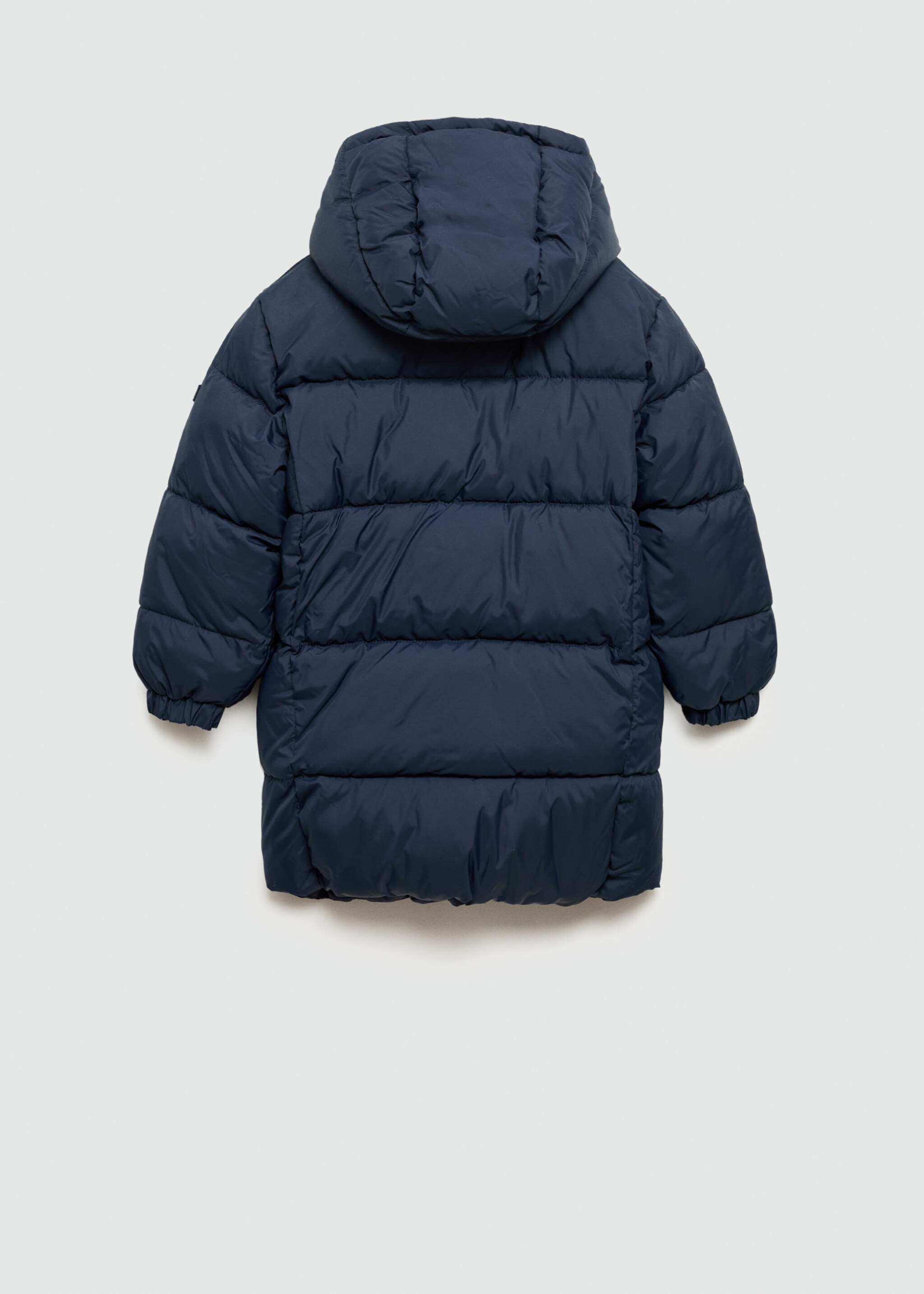 Quilted long coat - Reverse of the article, Dark Navy. Ref: 77075146-00.