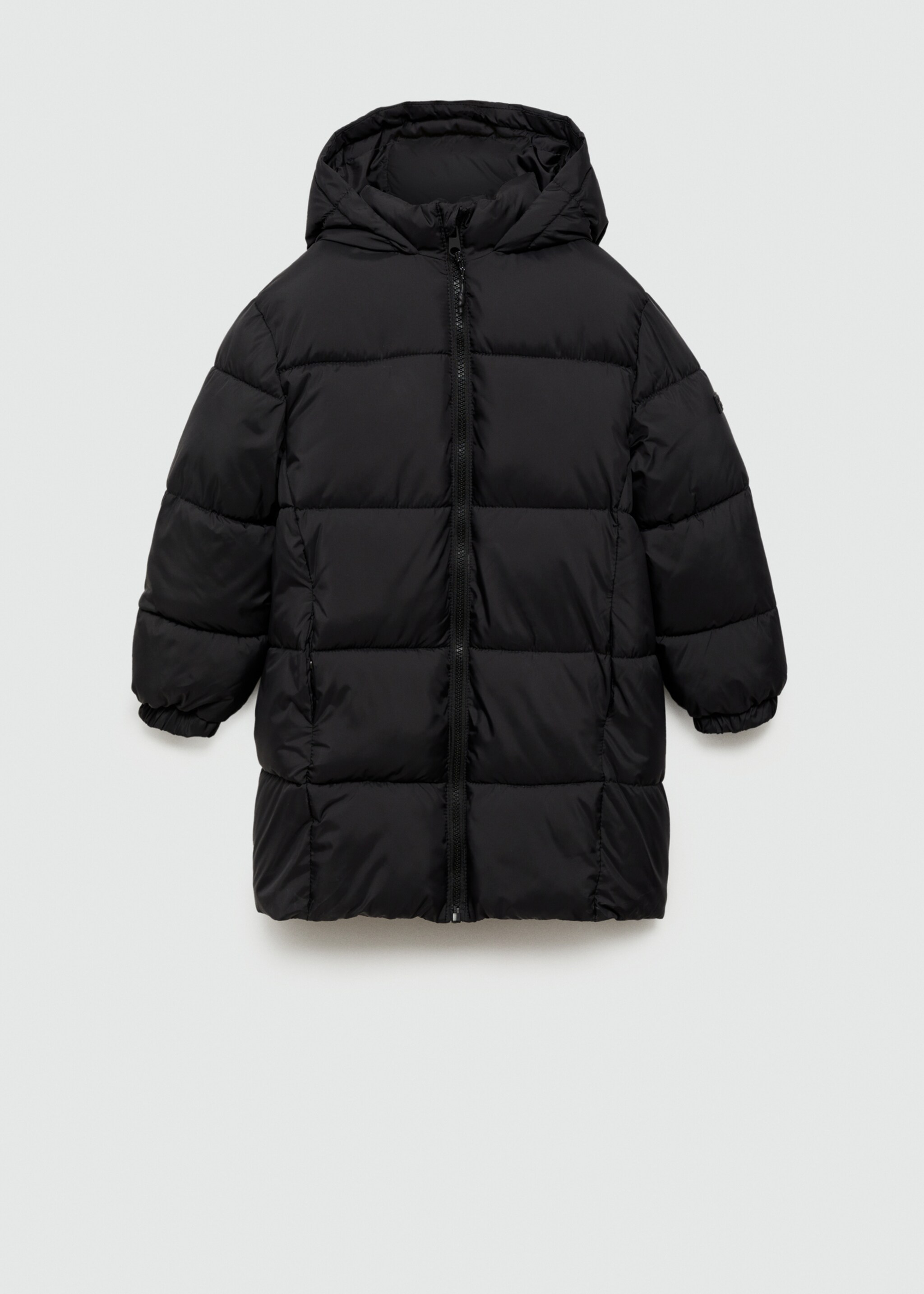 Anorak long matelassé - Article sans modèle, Noir. Ref: 77075146-00.