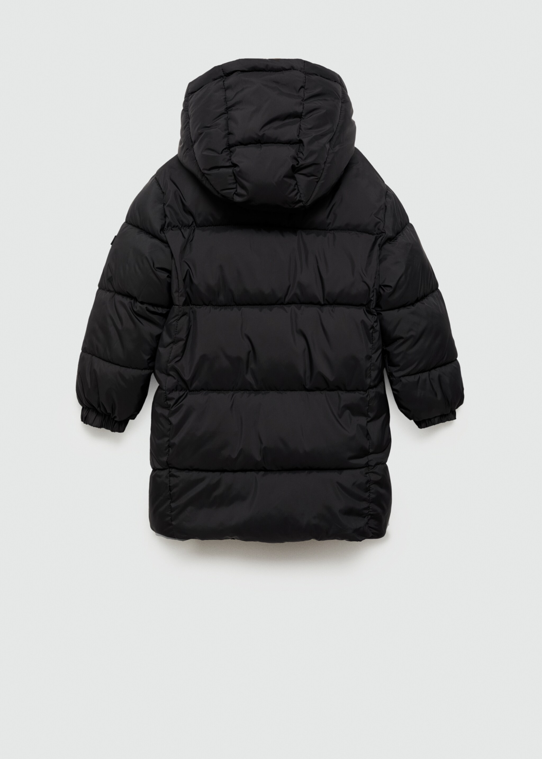 Anorak long matelassé - Verso de l’article, Noir. Ref: 77075146-00.