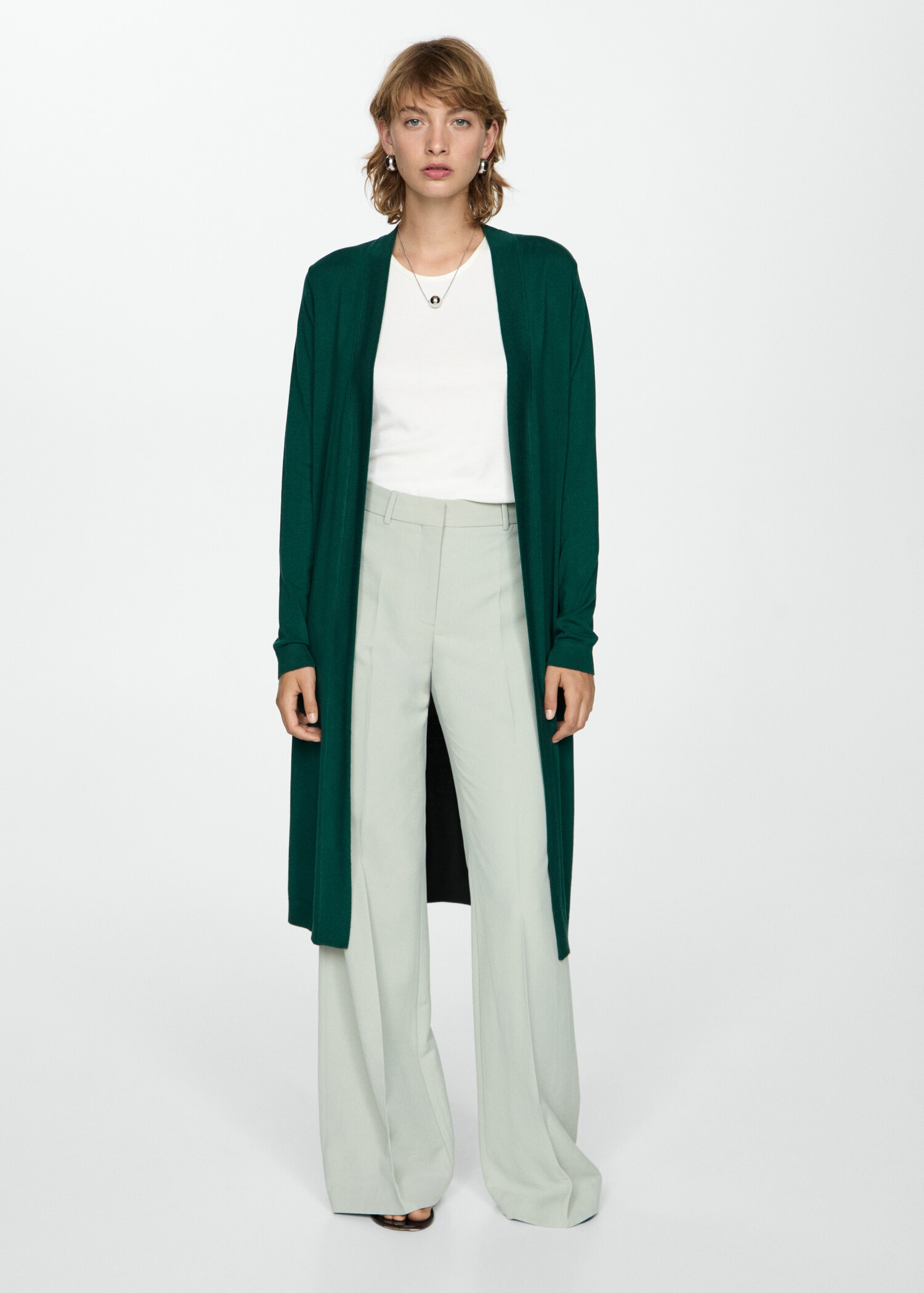 Fine knit long cardigan - Details of the article 2