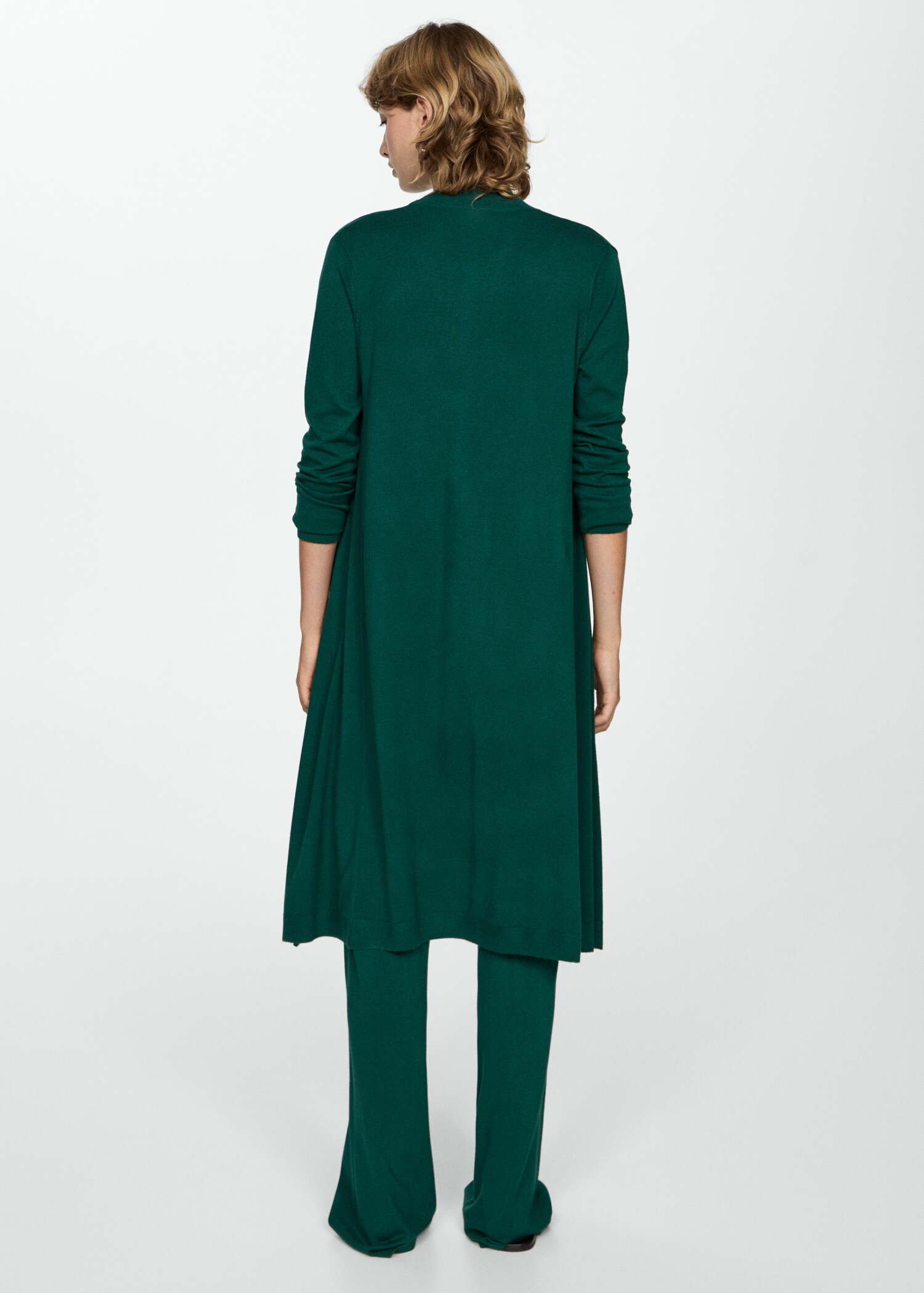 Fine knit long cardigan - Reverse of the article