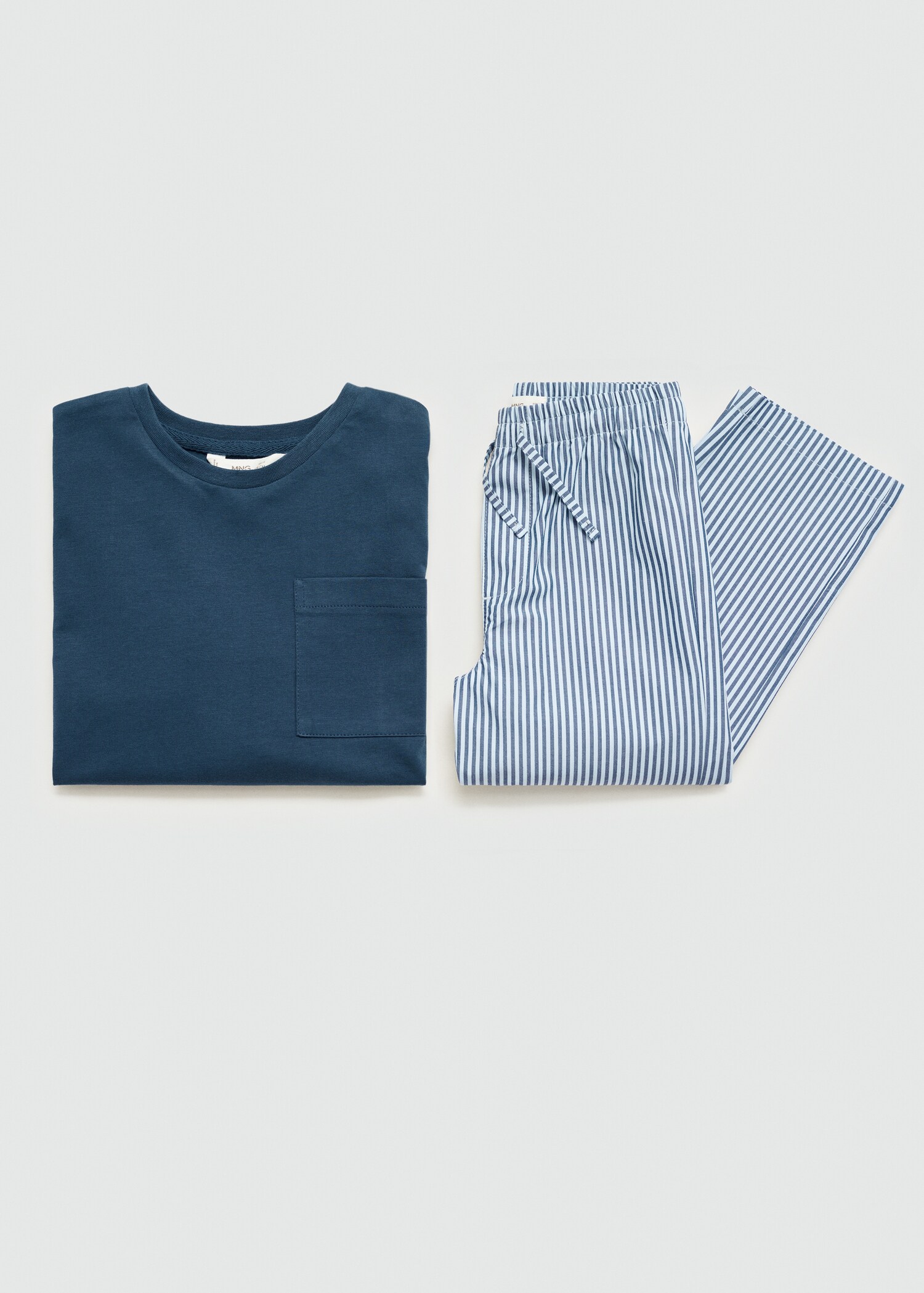 Striped cotton long pyjama - Details of the article 0