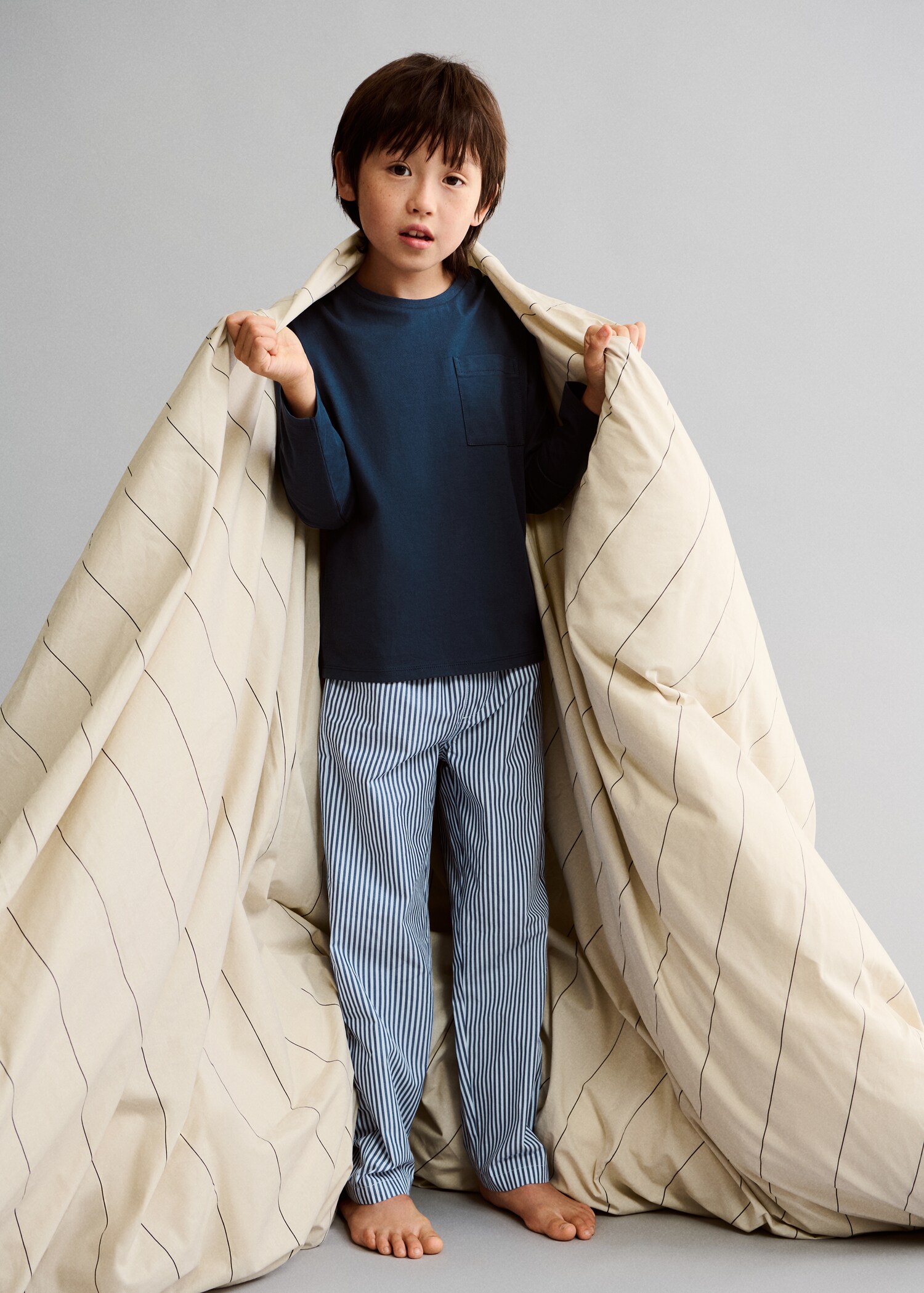 Striped cotton long pyjama - Details of the article 5
