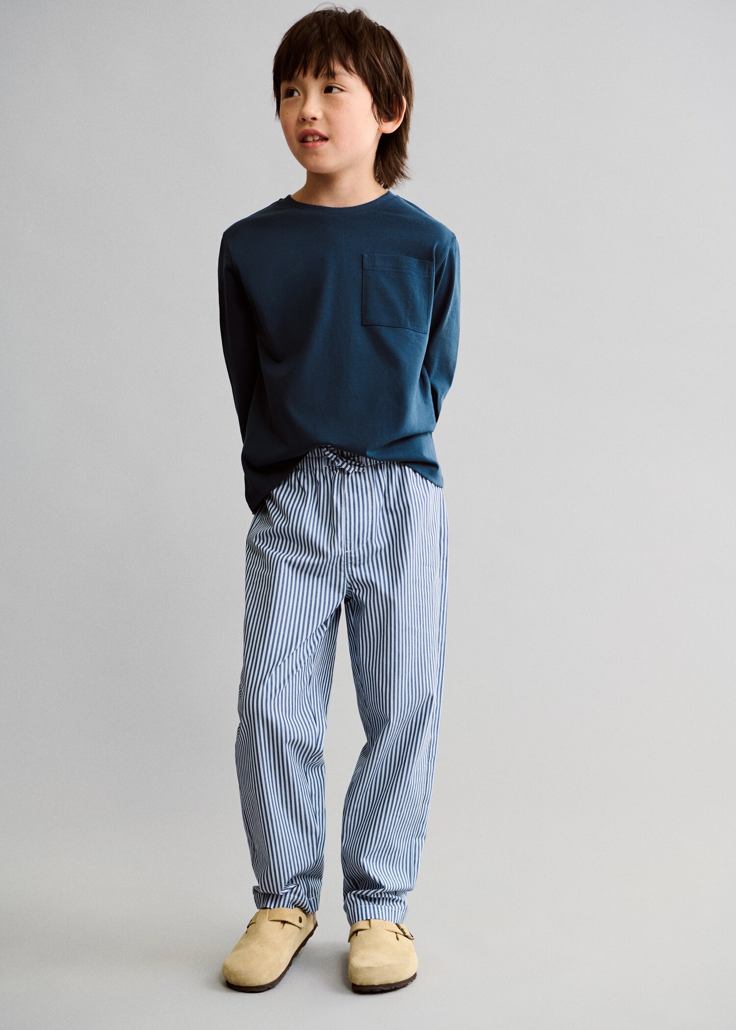 Striped cotton long pyjama - Details of the article 6