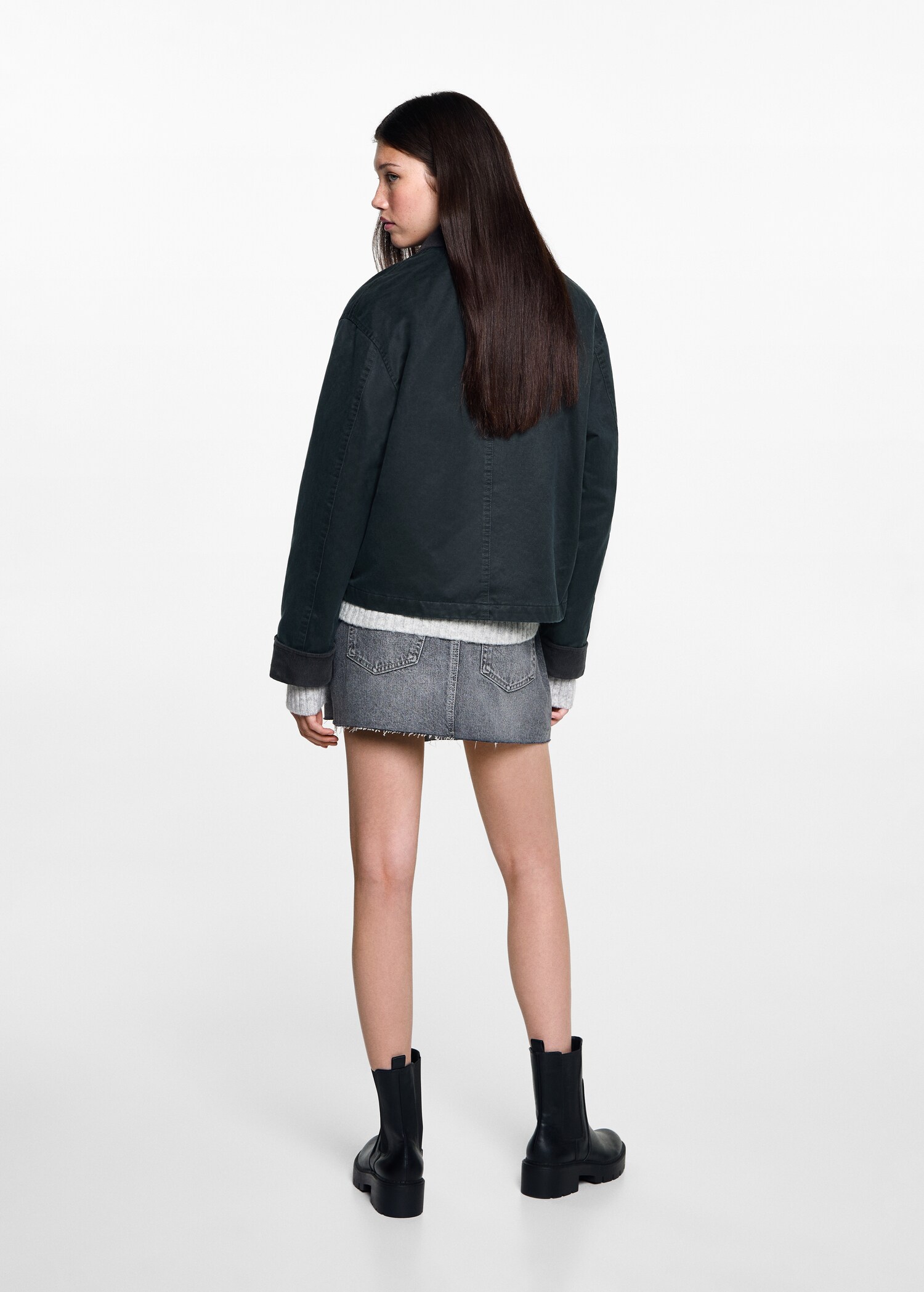 Parka efecto encerado corta - Reverso del artículo