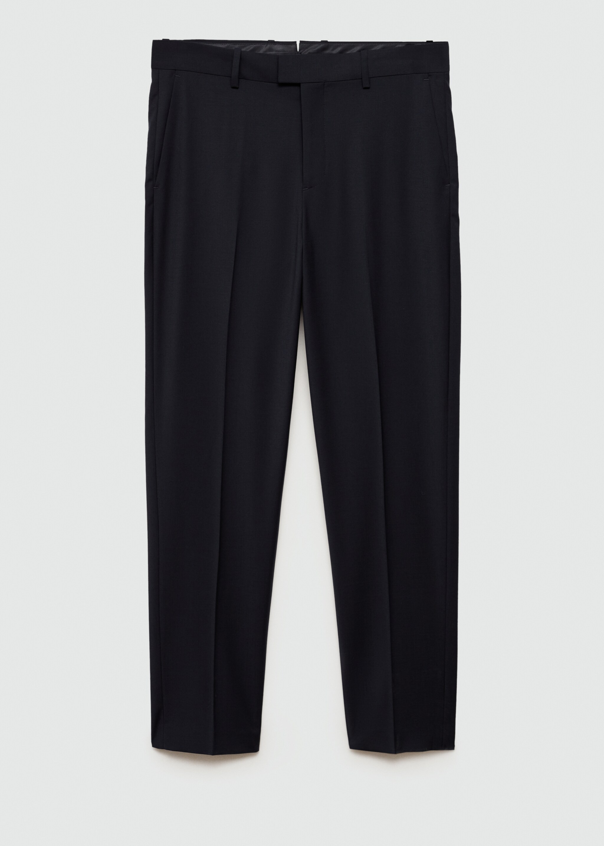 Pantalon costume laine mélangée regular-fit - Article sans modèle, Bleu marine foncé. Ref: 77075633-00.