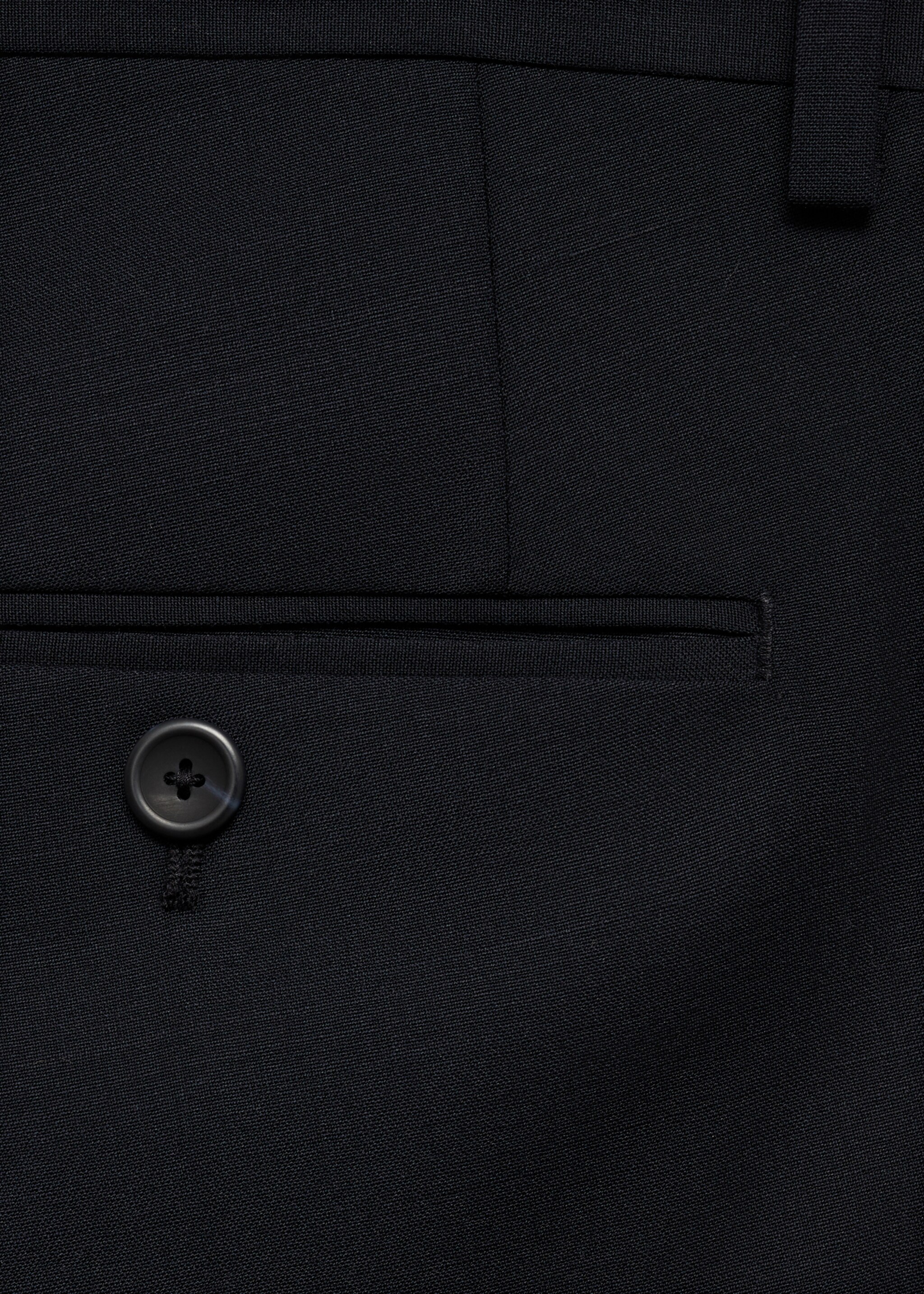 Pantalon costume laine mélangée regular-fit - Détail de l'article 0, Bleu marine foncé. Ref: 77075633-00.