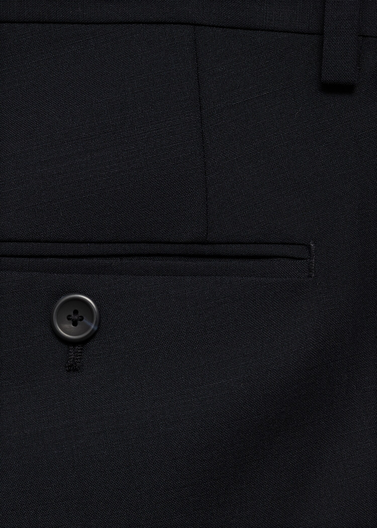 Pantalon costume laine mélangée regular-fit - Détail de l'article 0