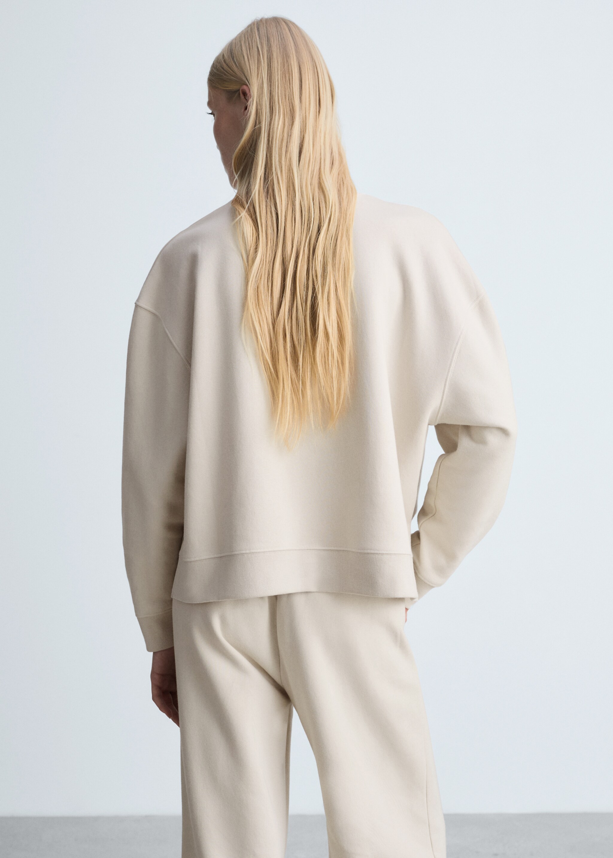 Plush cotton sweatshirt - Reverse of the article