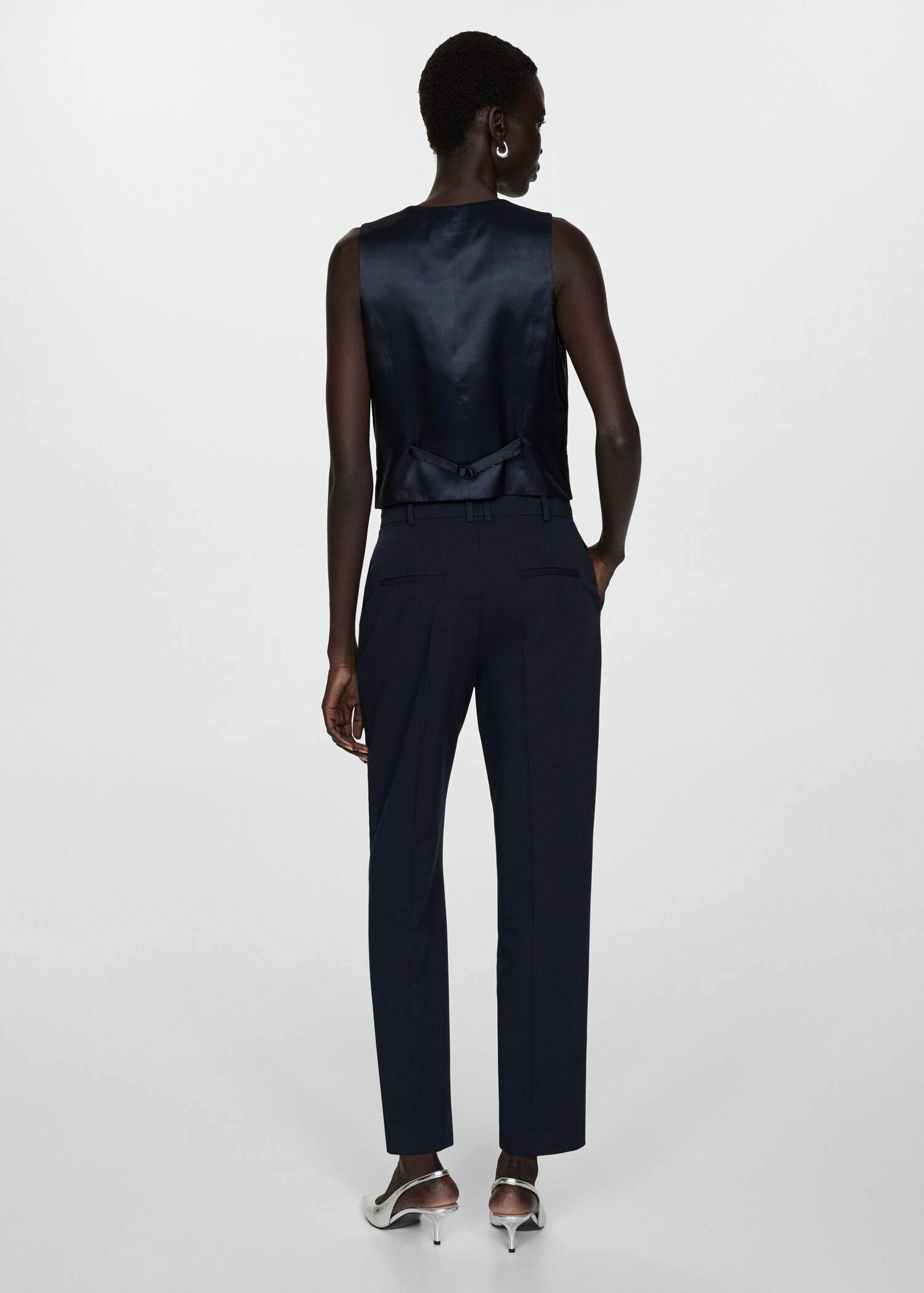 Pantalons rectes vestir - Revers de l'article