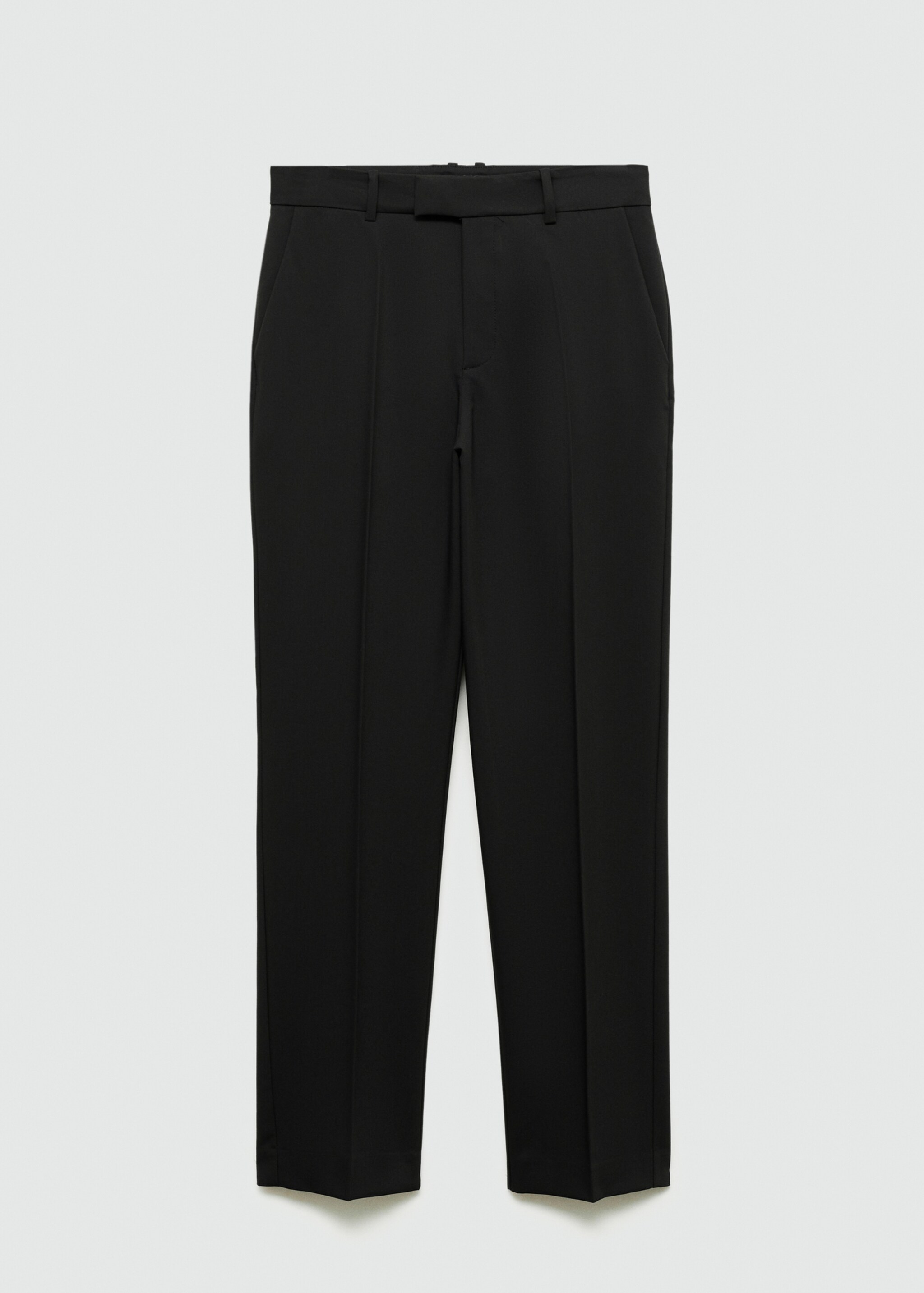 Straight suit trousers - Article without model, Black. Ref: 77075637-00.