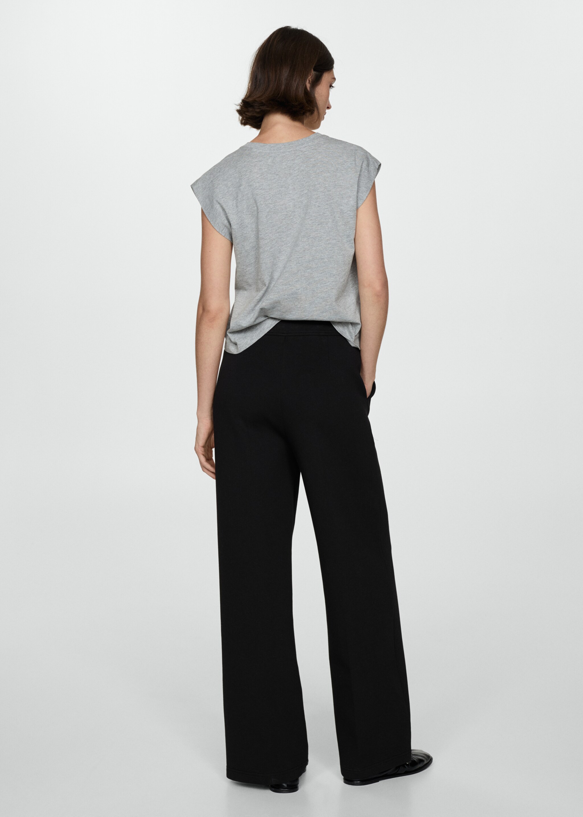 Flowy straight-fit trousers - Reverse of the article