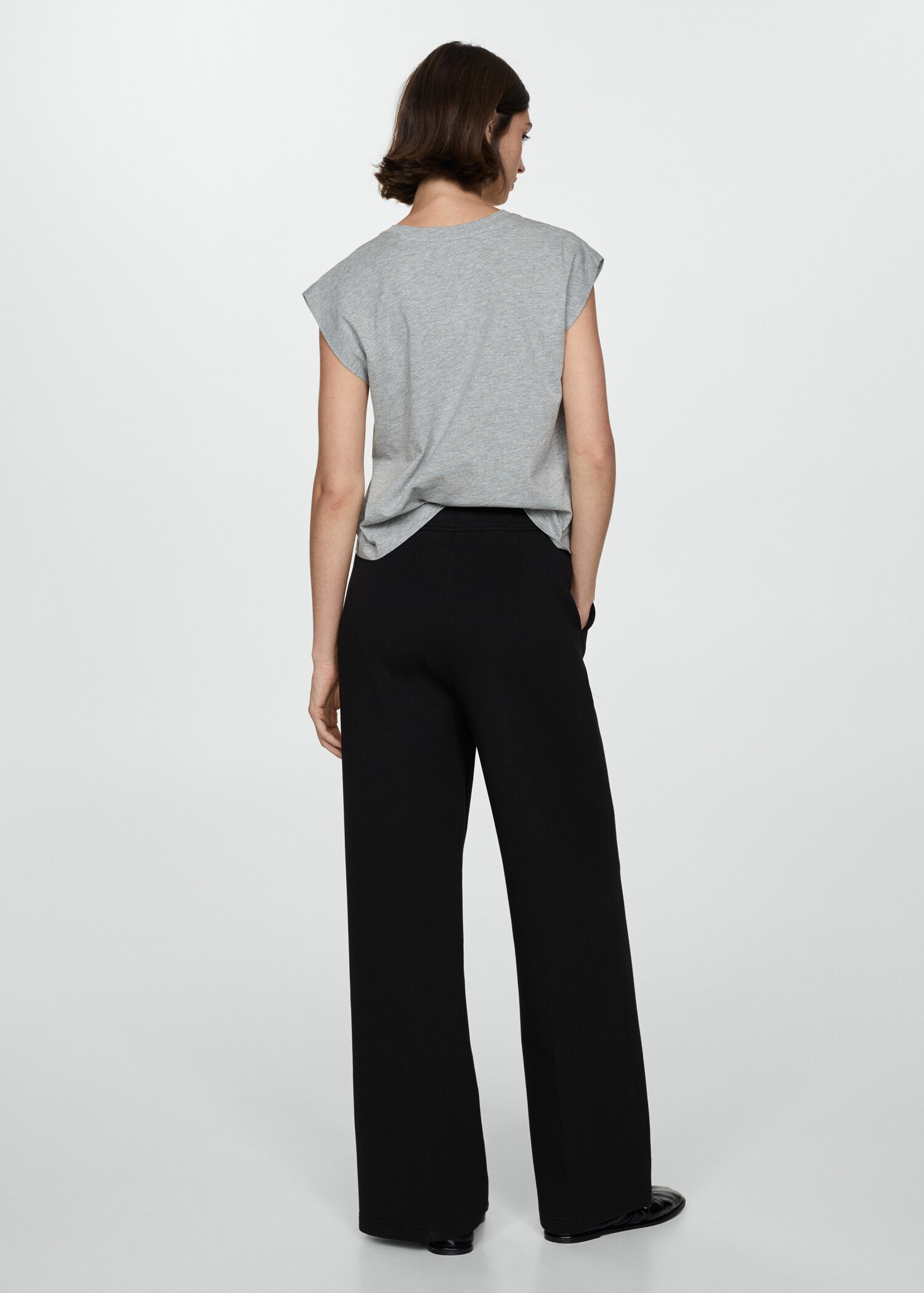 Flowy straight-fit trousers - Reverse of the article