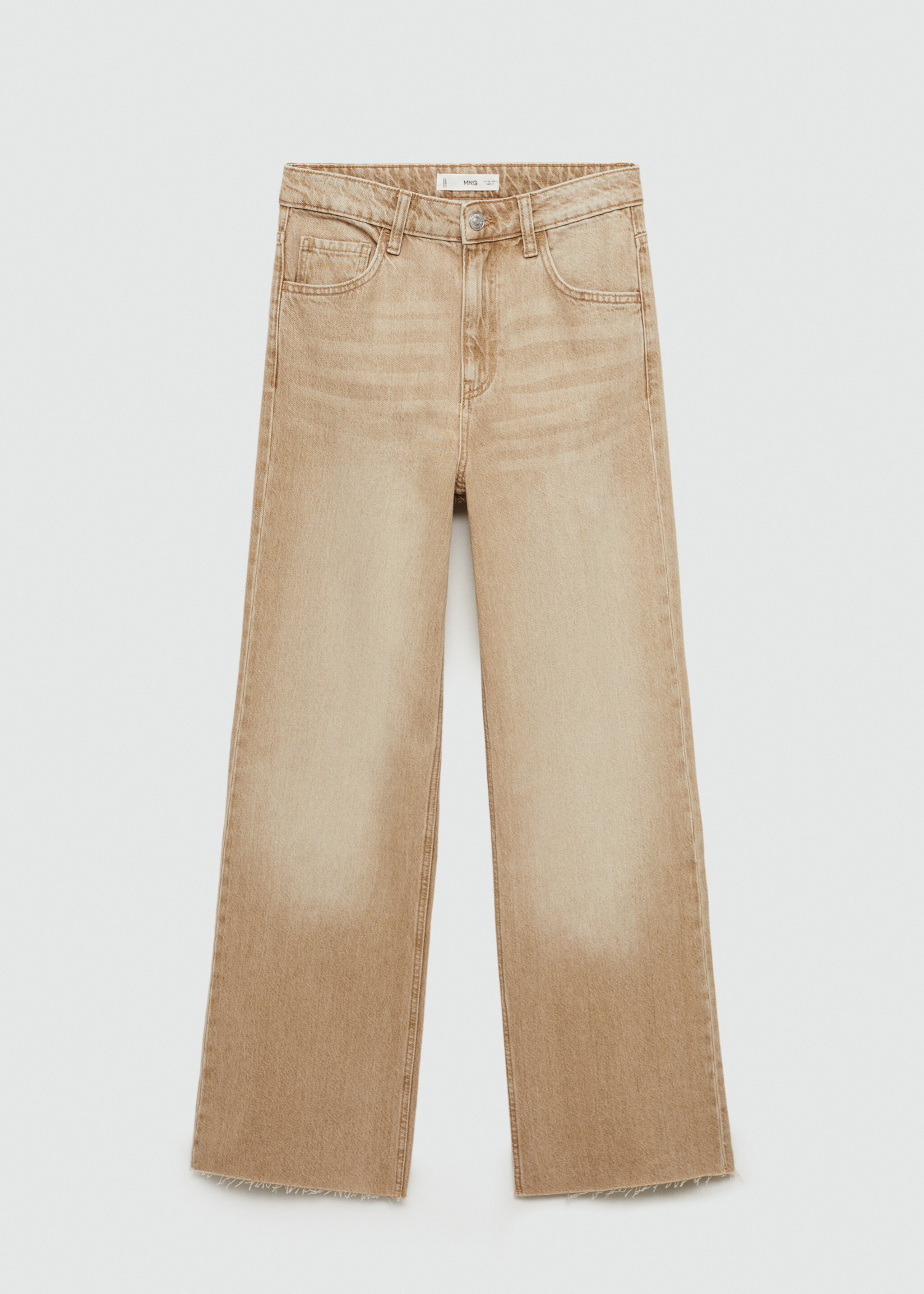 Jean Danila wideleg taille haute - Article sans modèle, Sable. Ref: 77075643-00.