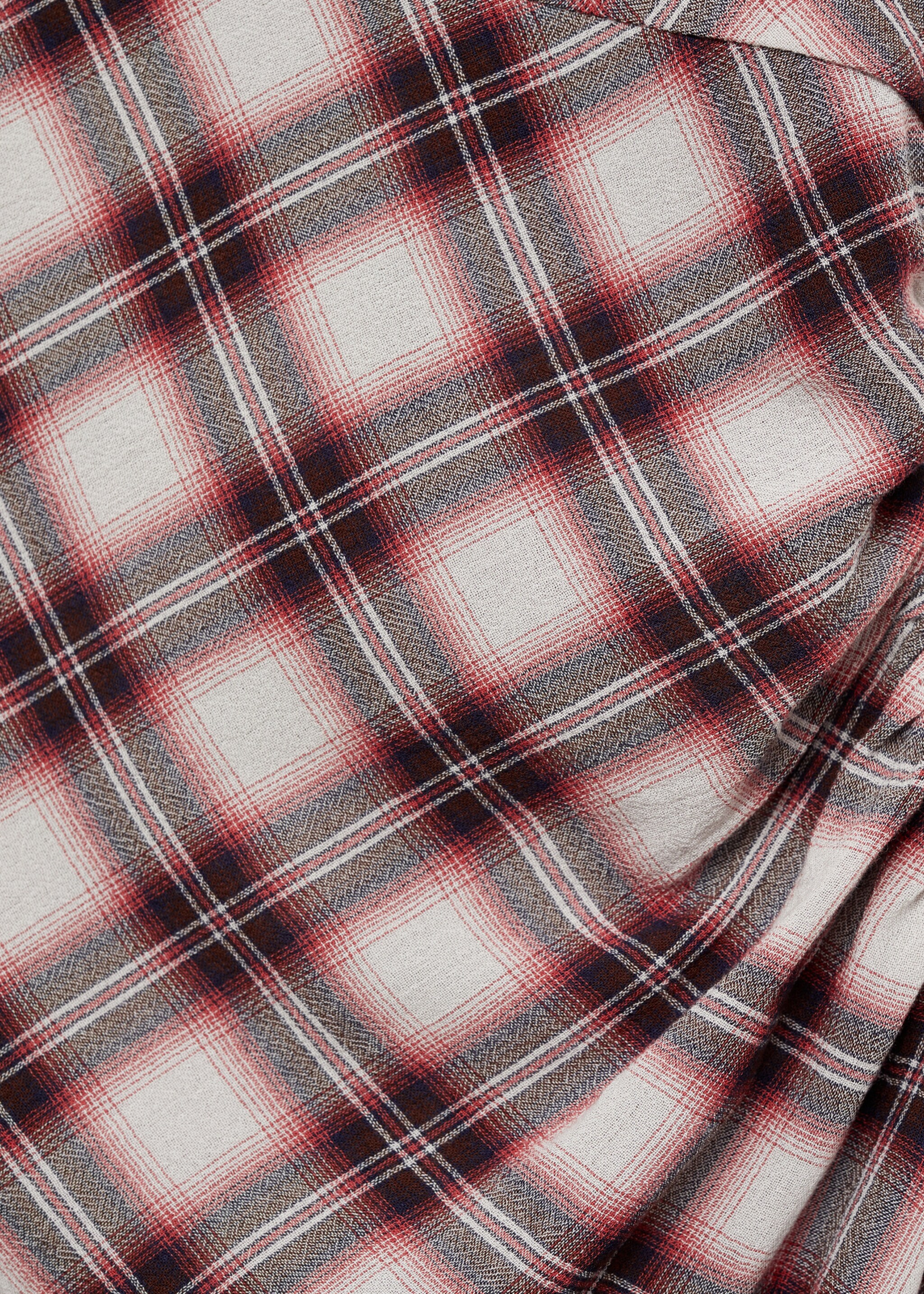Check-print midi-dress - Details of the article 0, Maroon. Ref: 77075646-00.