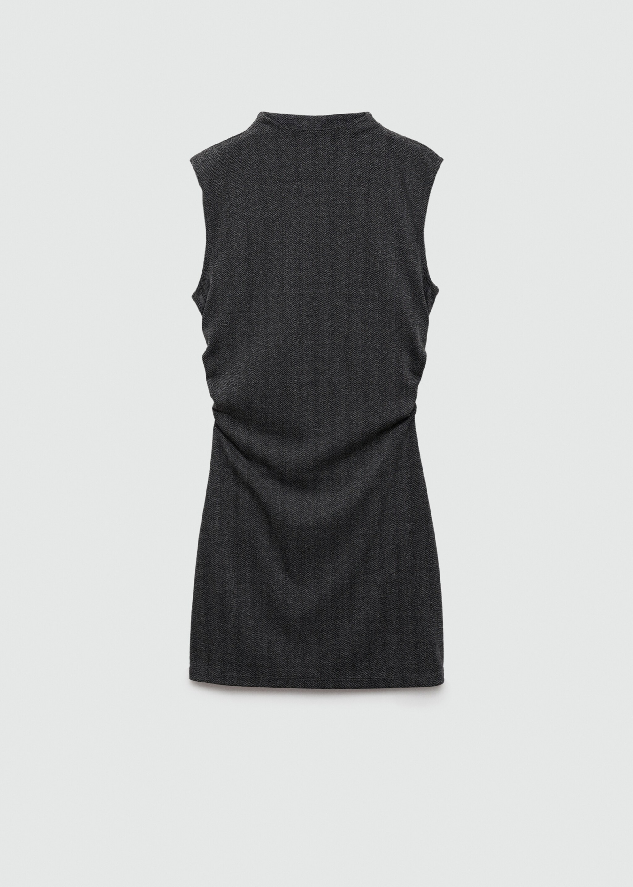 Herringbone pattern dress - Article without model, Grey. Ref: 77075652-00.
