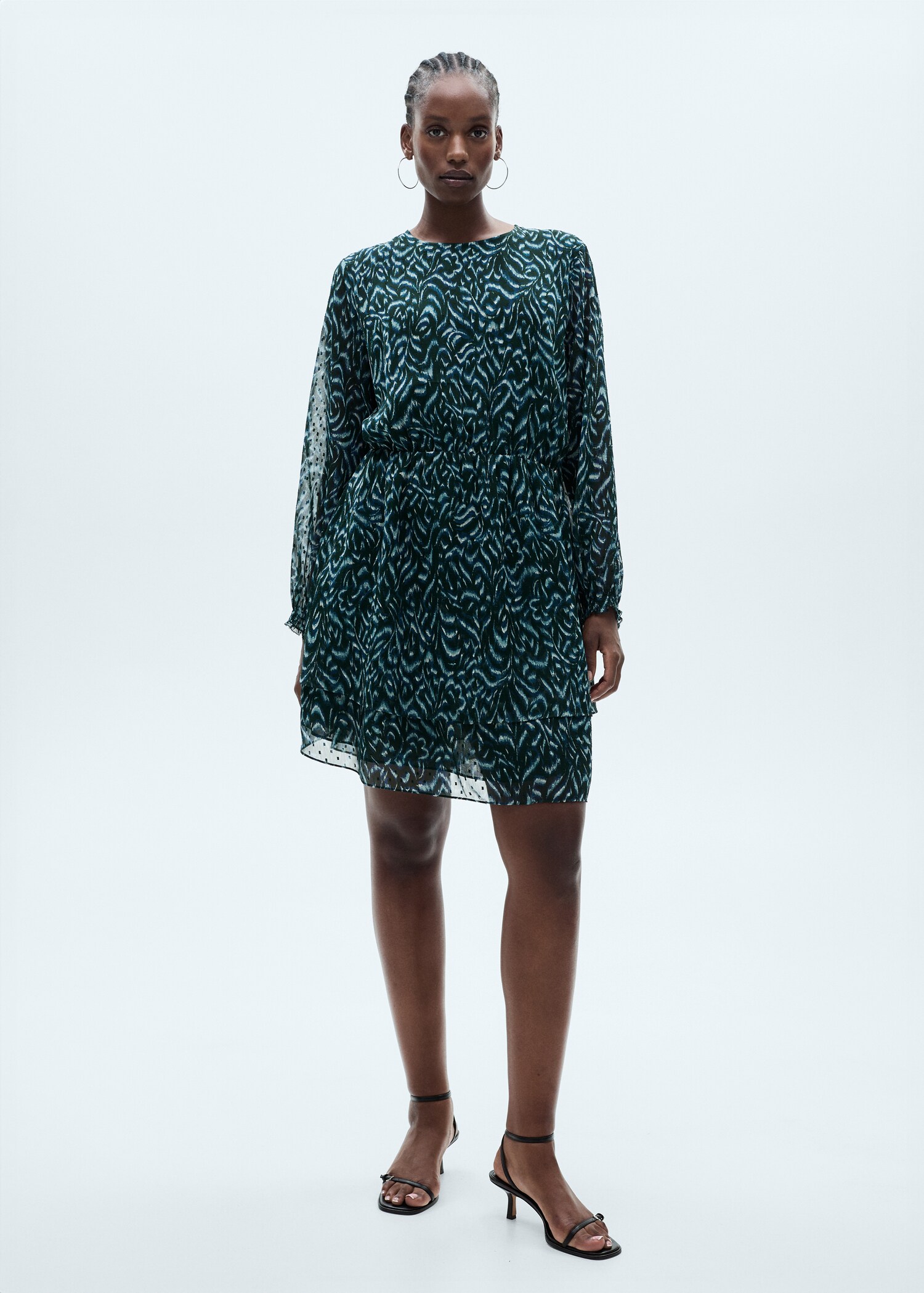 Vestit curt estampat volants - Detall de l'article 3