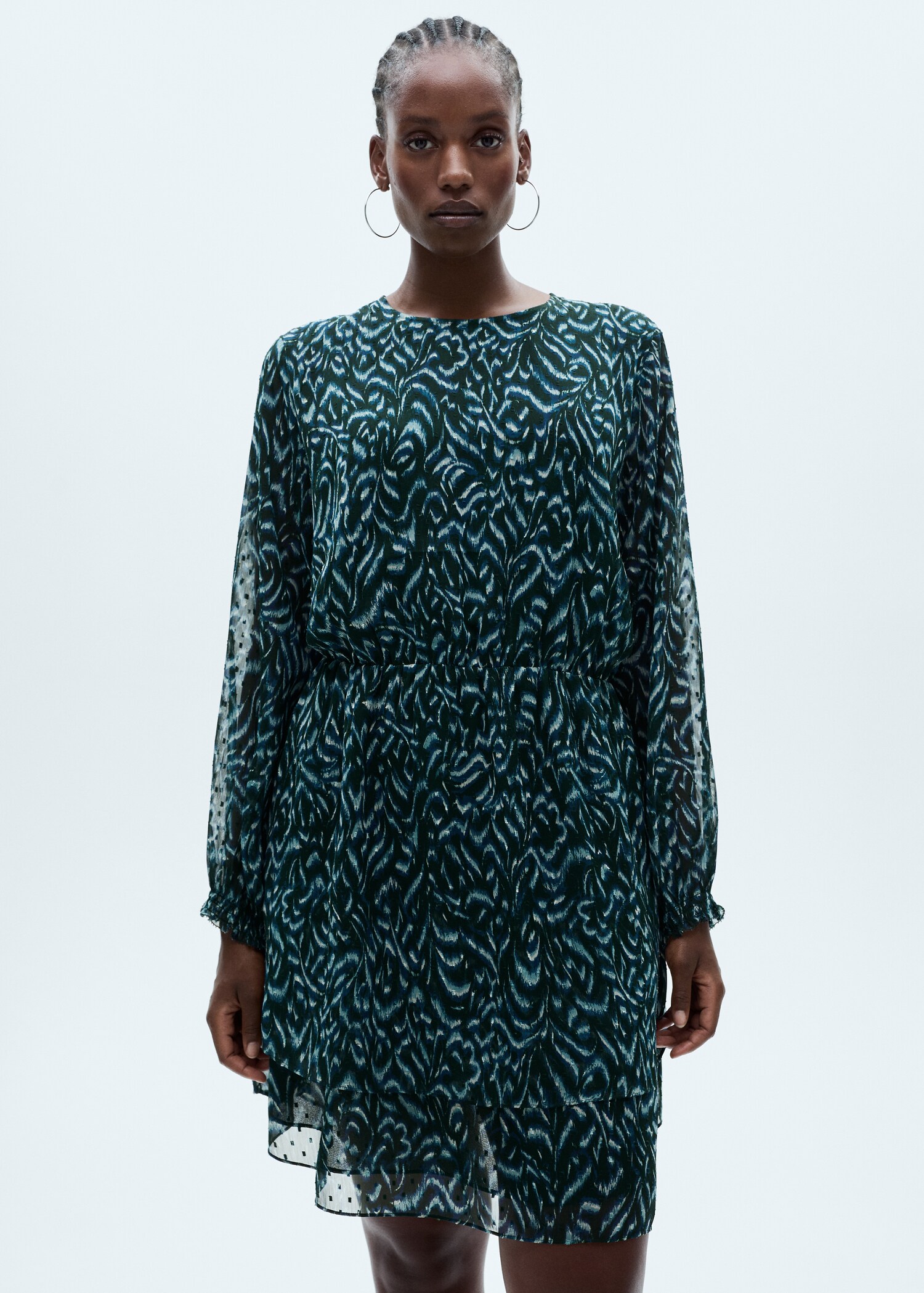 Vestit curt estampat volants - Detall de l'article 5