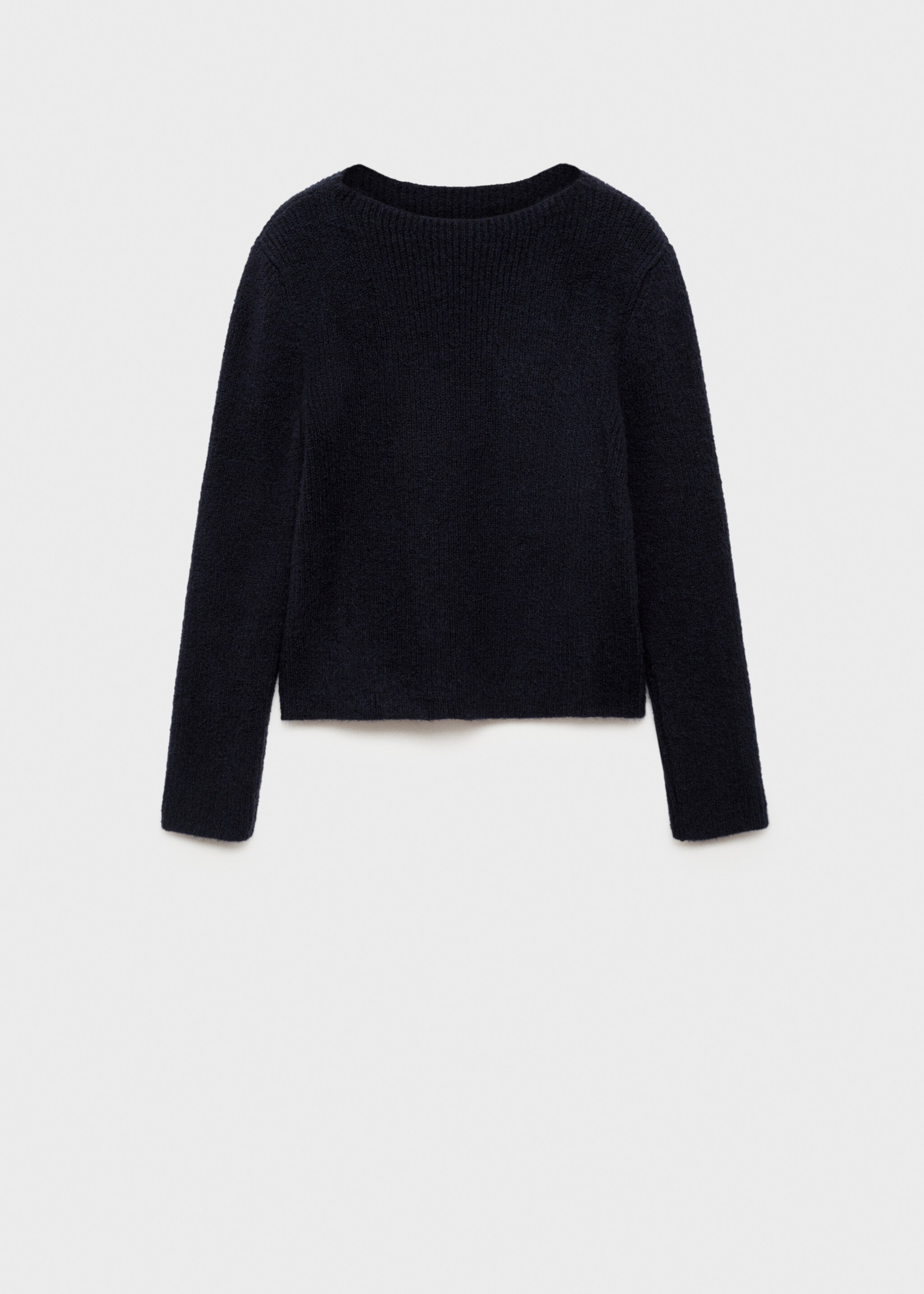 Knitted sweater with perkins neck - Article without model, Dark Navy. Ref: 77075665-00.