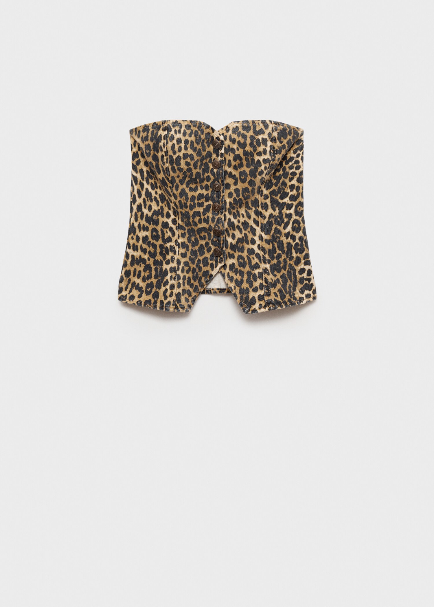 Korsett-Top mit Leopardenmuster - Artikel ohne Model