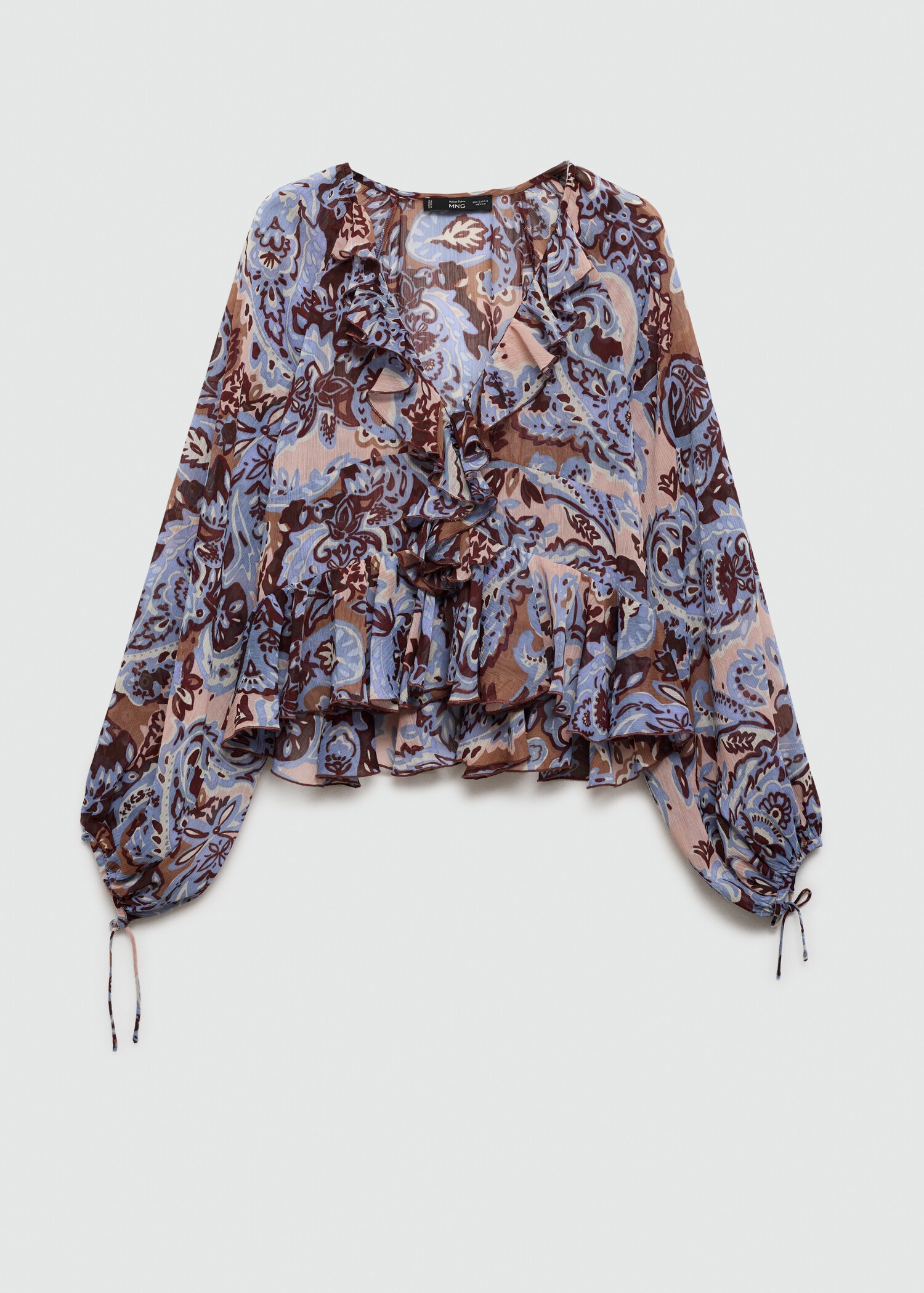 Paisley-Bluse mit Rüschen - Artikel ohne Model
