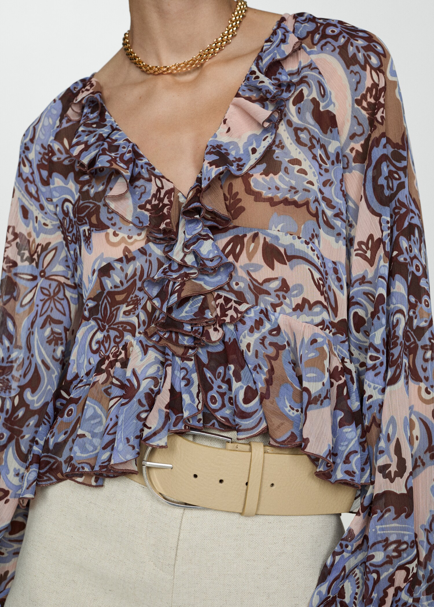 Paisley-Bluse mit Rüschen - Detail des Artikels 6