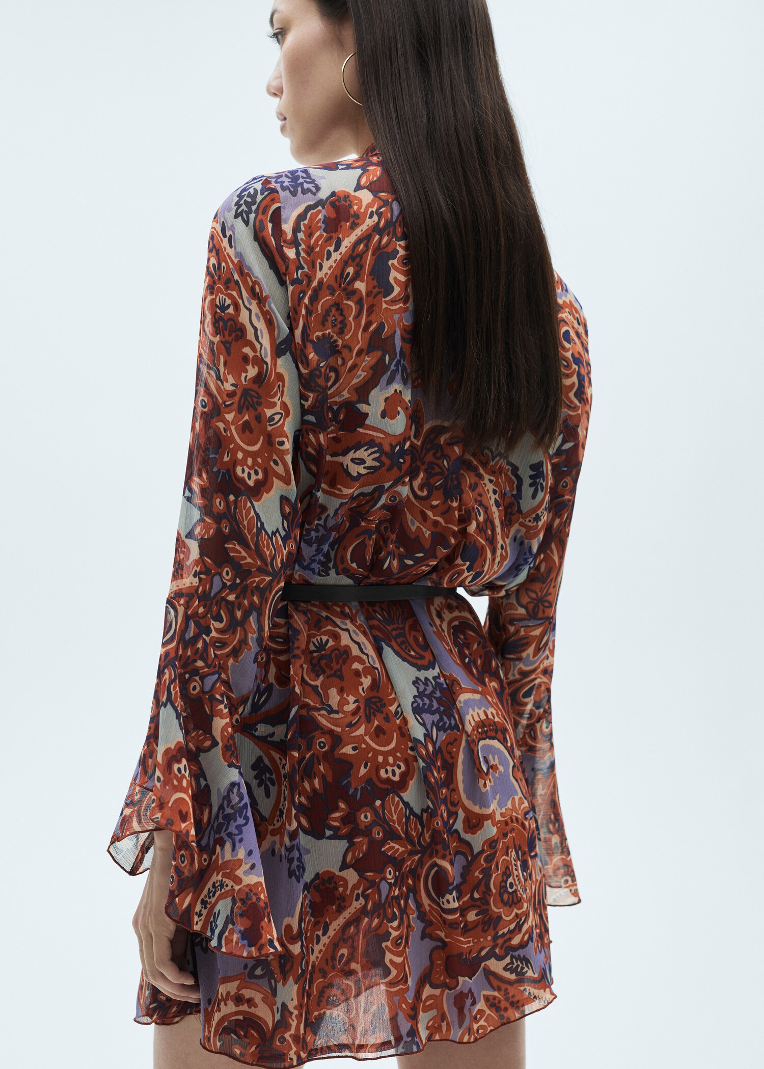 Rüschenkleid mit Paisleymuster - Rückseite des Artikels