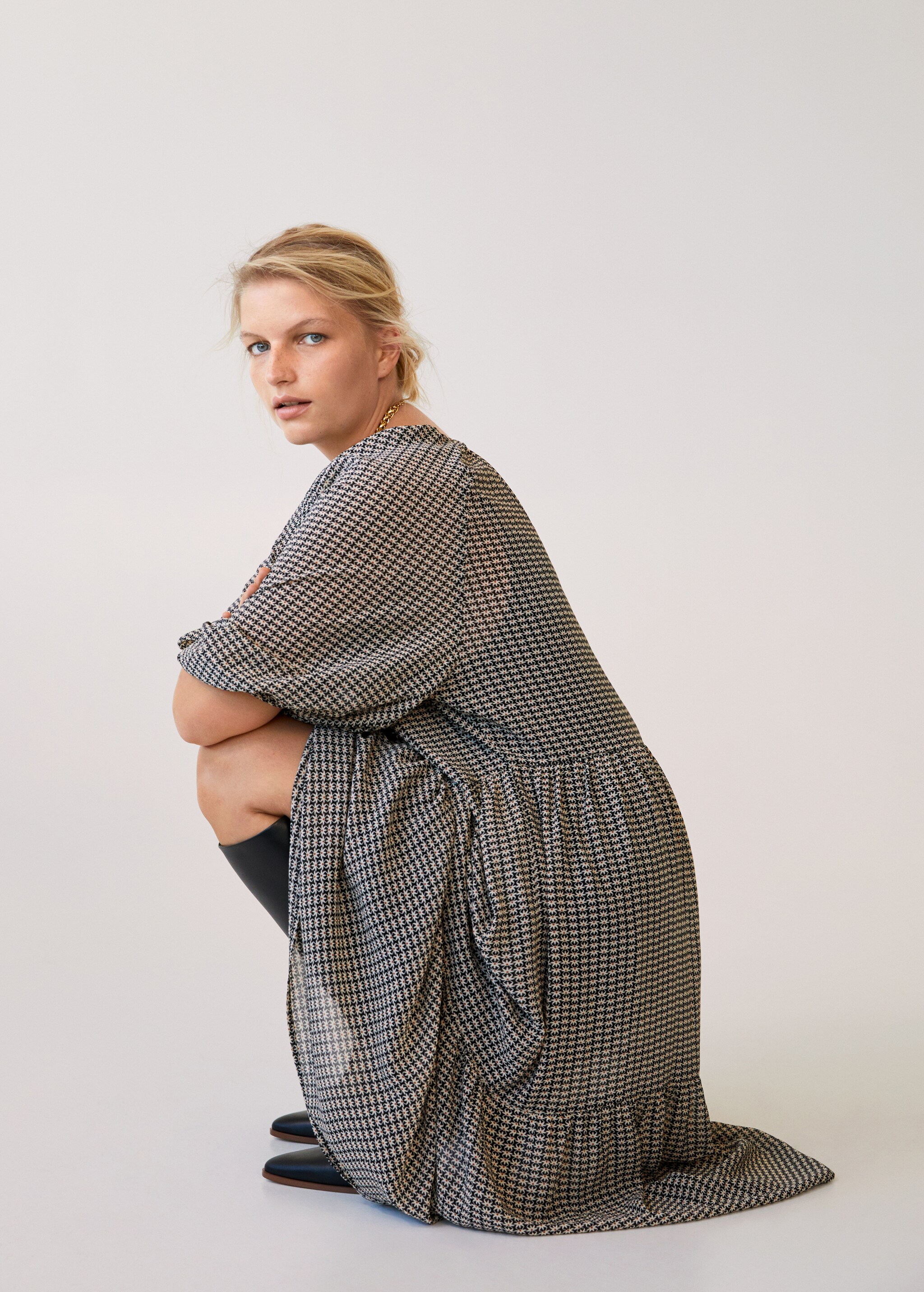 Midi printed dress - Details of the article 6