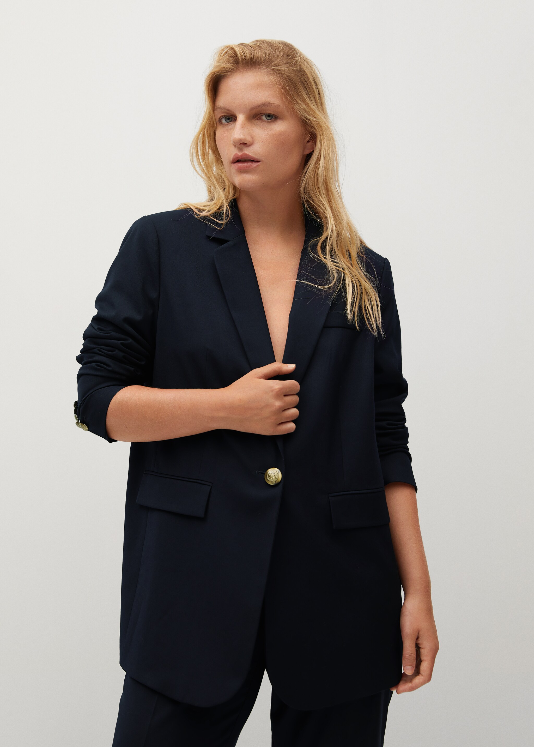 Structured Blazer button - Medium plane