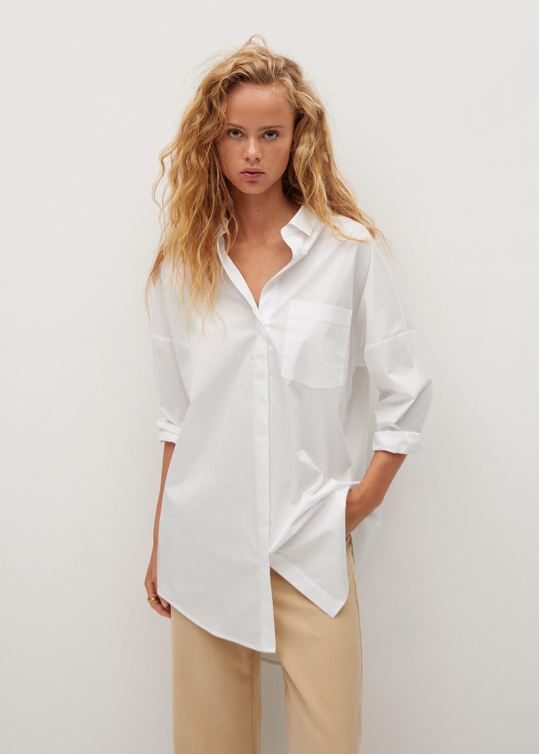 Oversize cotton shirt - Medium plane