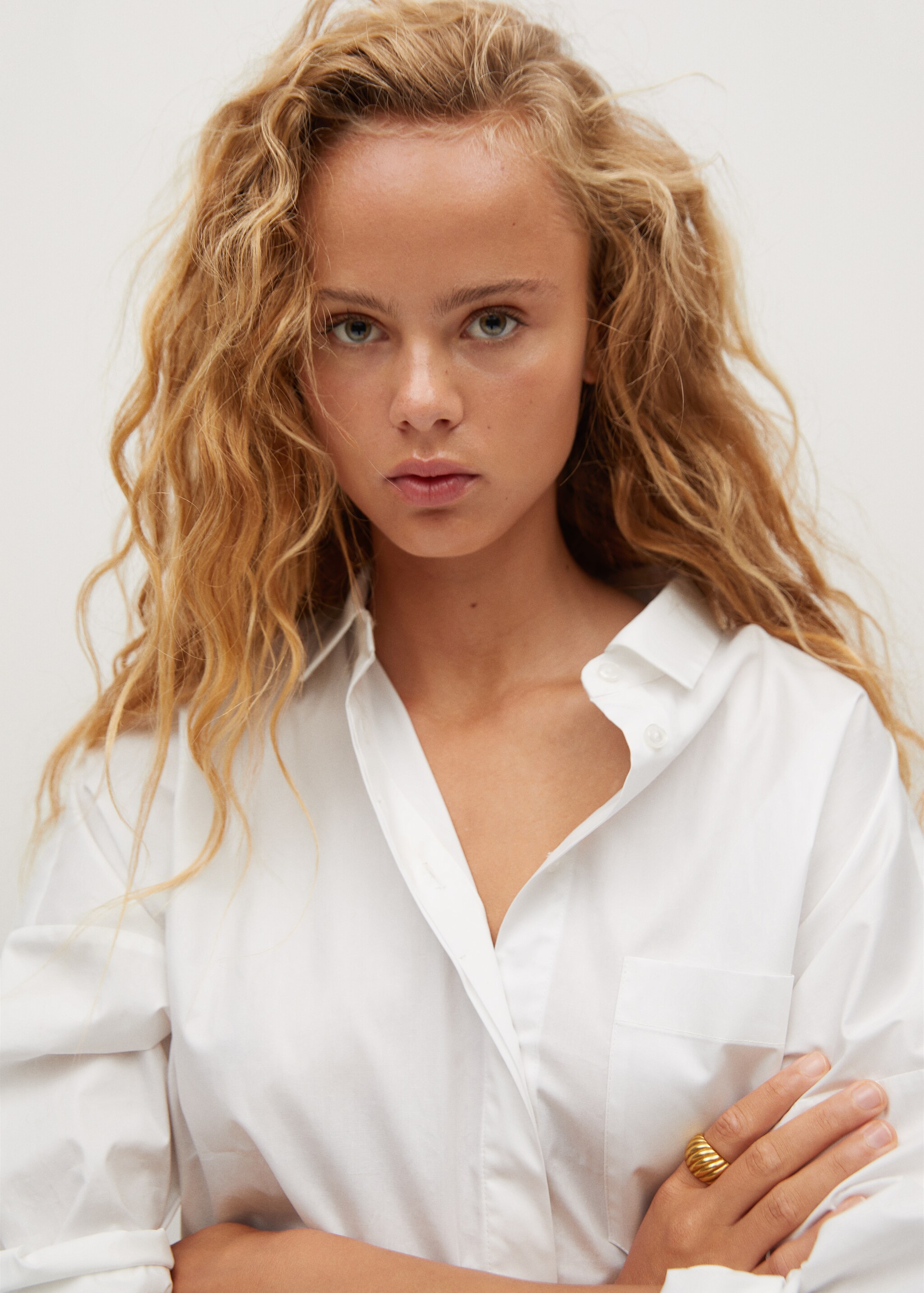 Oversize cotton shirt - Details of the article 2
