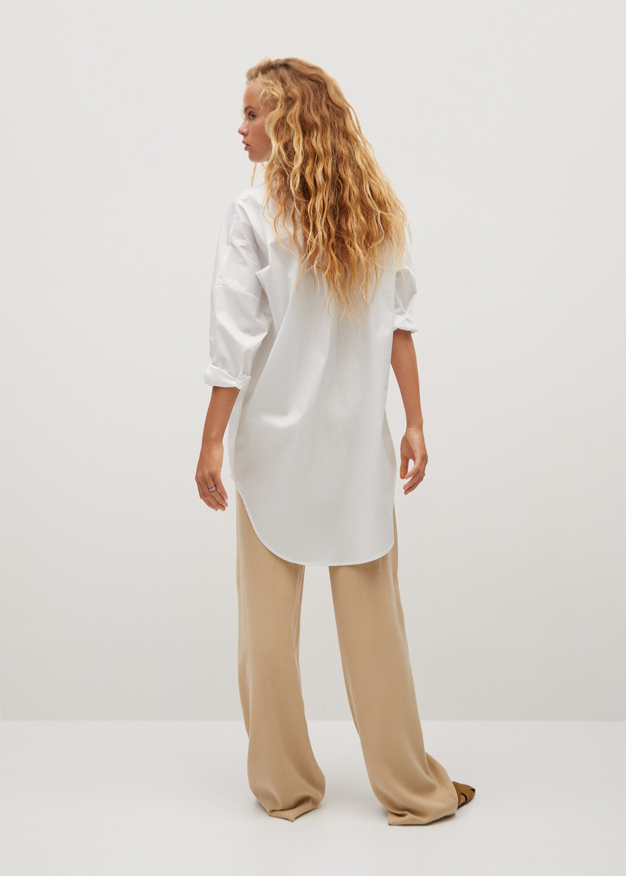 Oversize cotton shirt - Reverse of the article