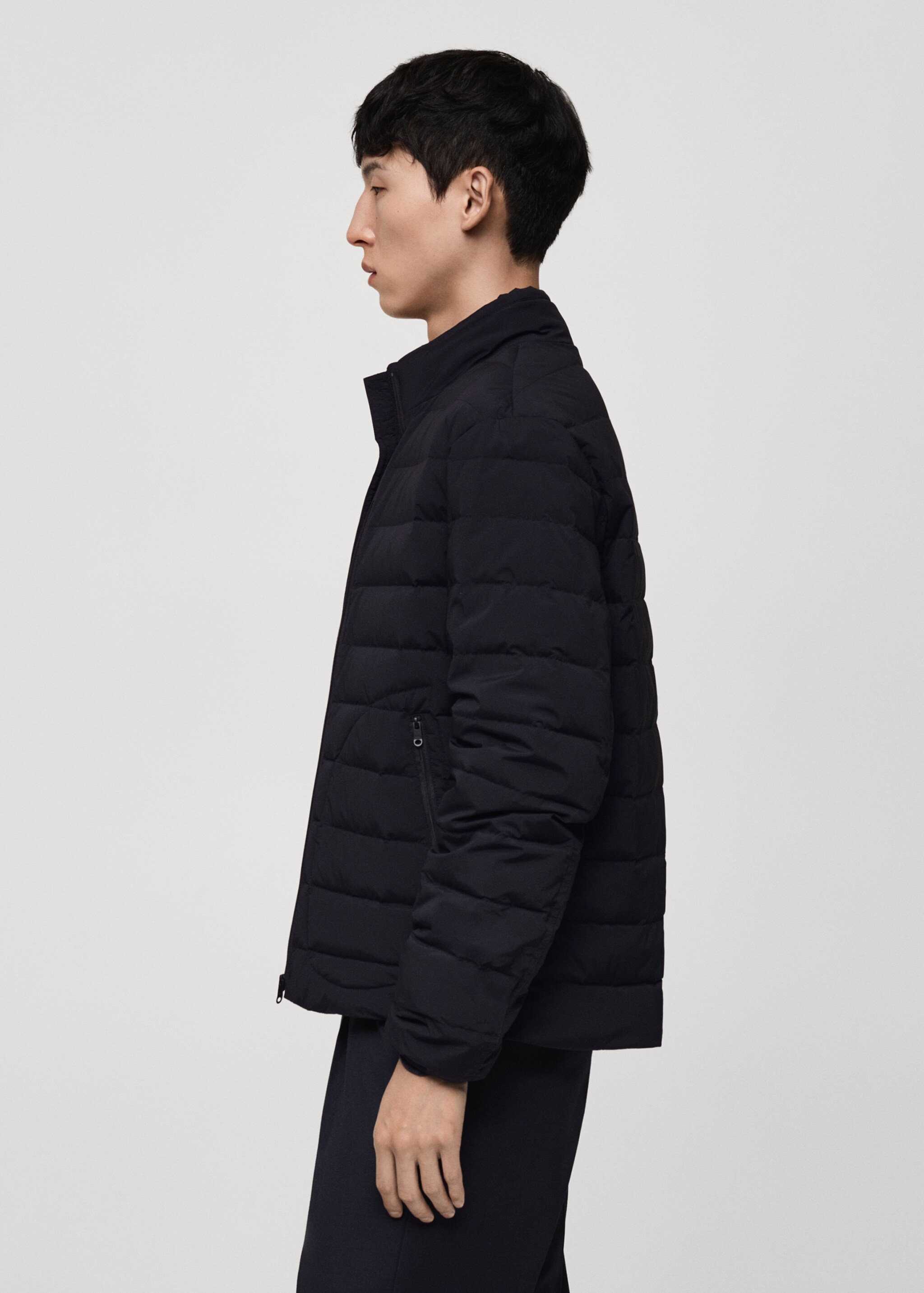 Jaqueta embuatada farcit plomes - Detall de l'article 2, Blau marí fosc. Ref: 77075959-00.