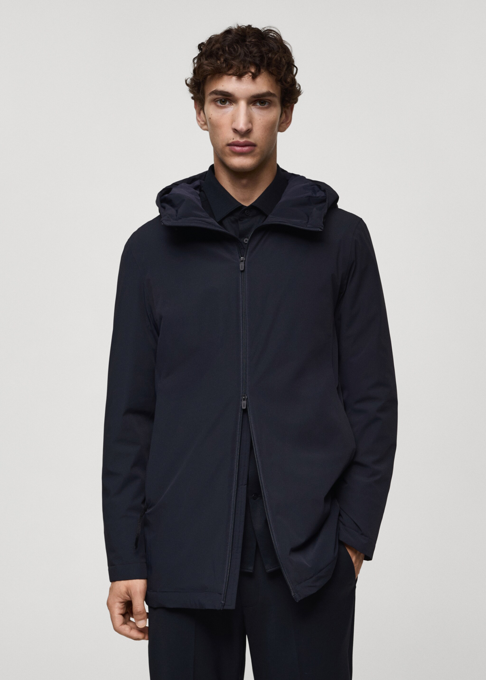 Thermore® waterproof quilted barn jacket with Thermore® padding - Medium plane, Dark Navy. Ref: 77075960-00.