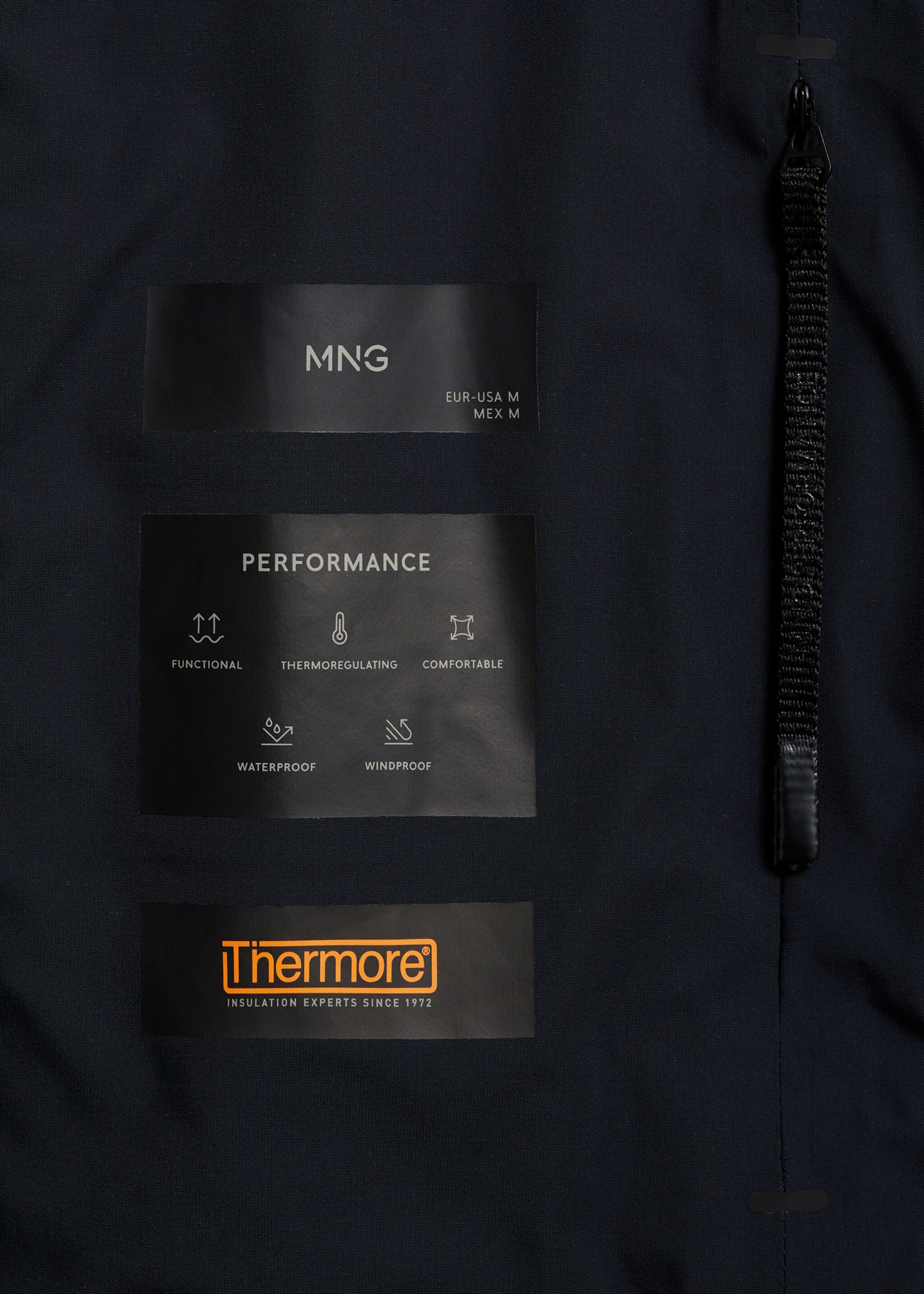 Thermore® waterproof quilted barn jacket with Thermore® padding - Details of the article 0, Dark Navy. Ref: 77075960-00.