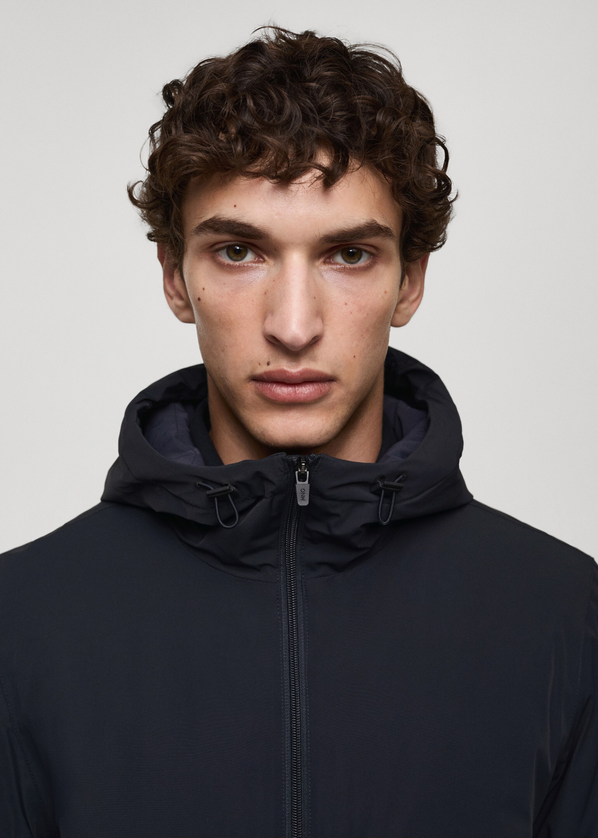 Thermore® waterproof quilted barn jacket with Thermore® padding - Details of the article 1, Dark Navy. Ref: 77075960-00.