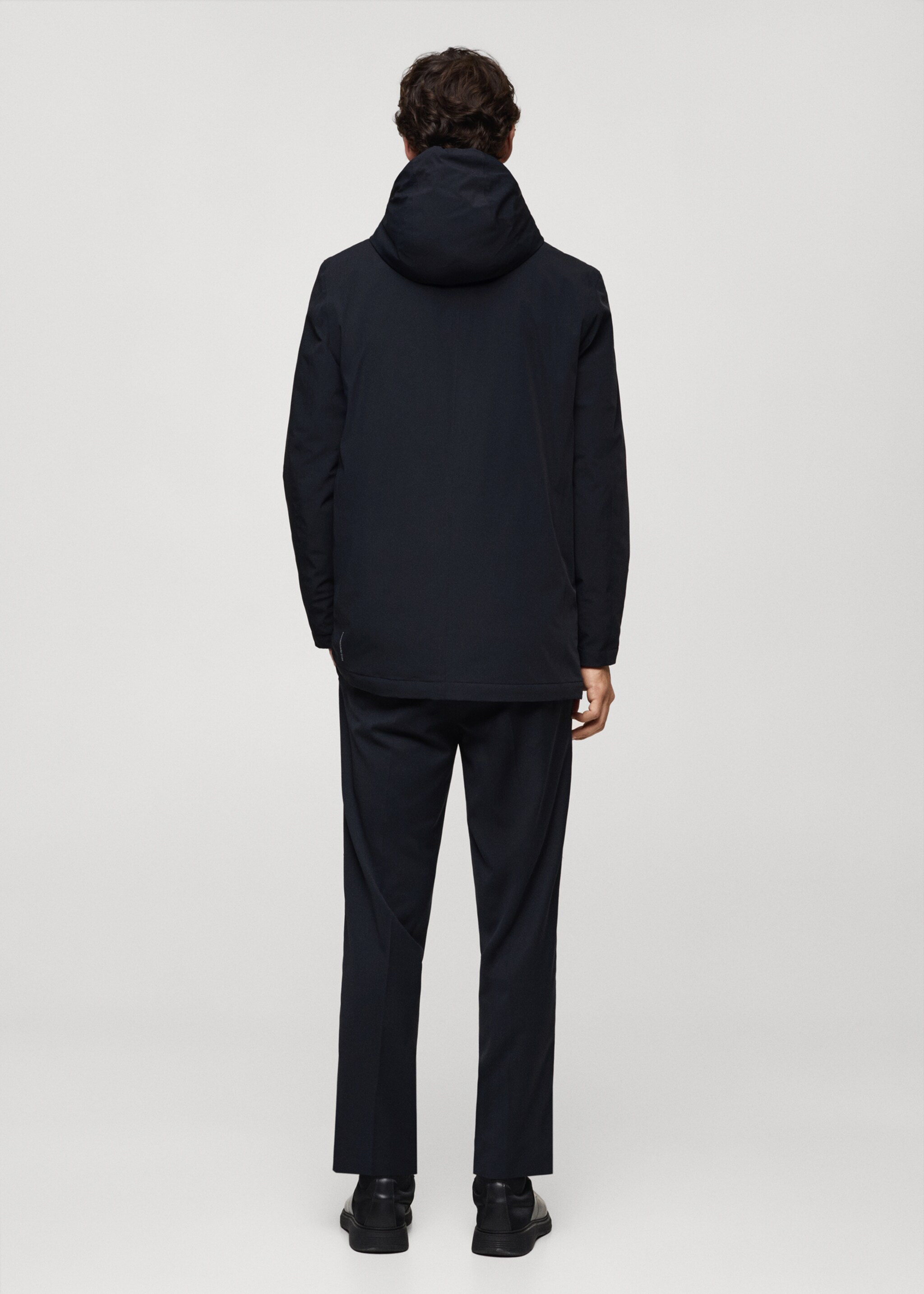 Thermore® waterproof quilted barn jacket with Thermore® padding - Reverse of the article, Dark Navy. Ref: 77075960-00.