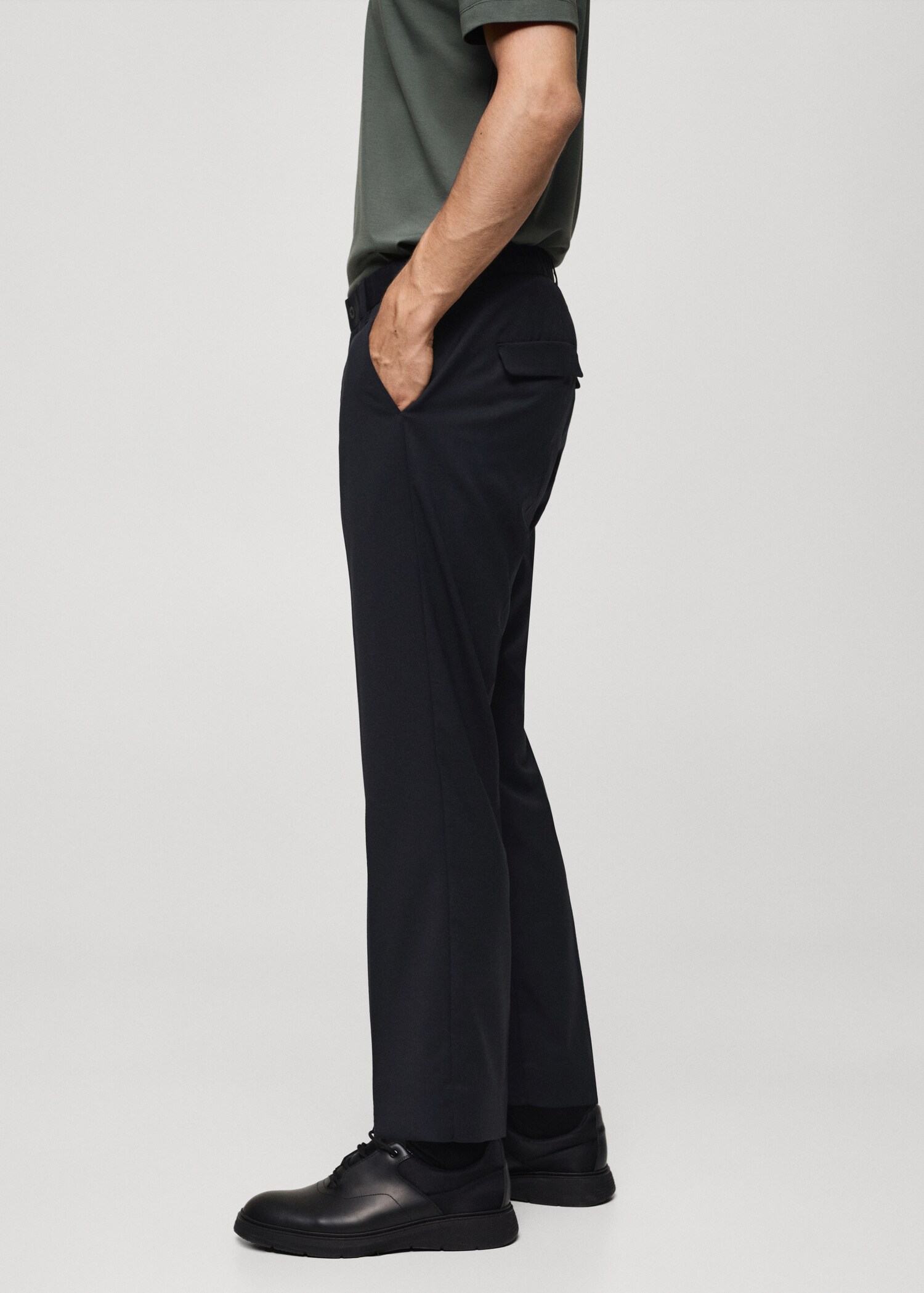 Coolmax® stretch-fabric slim-fit pants - Details of the article 2