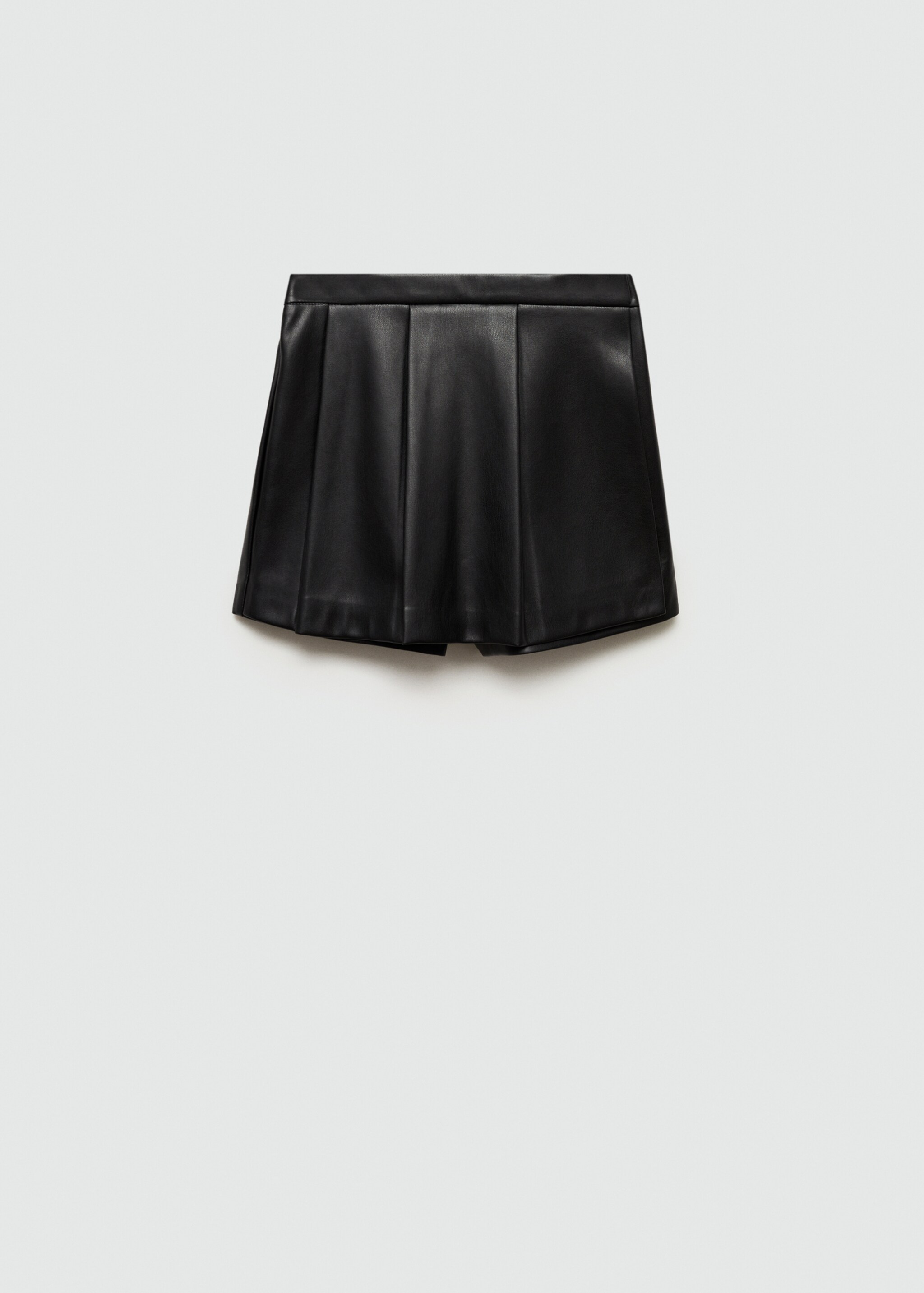 Leather-effect culottes - Article without model, Black. Ref: 77075969-00.