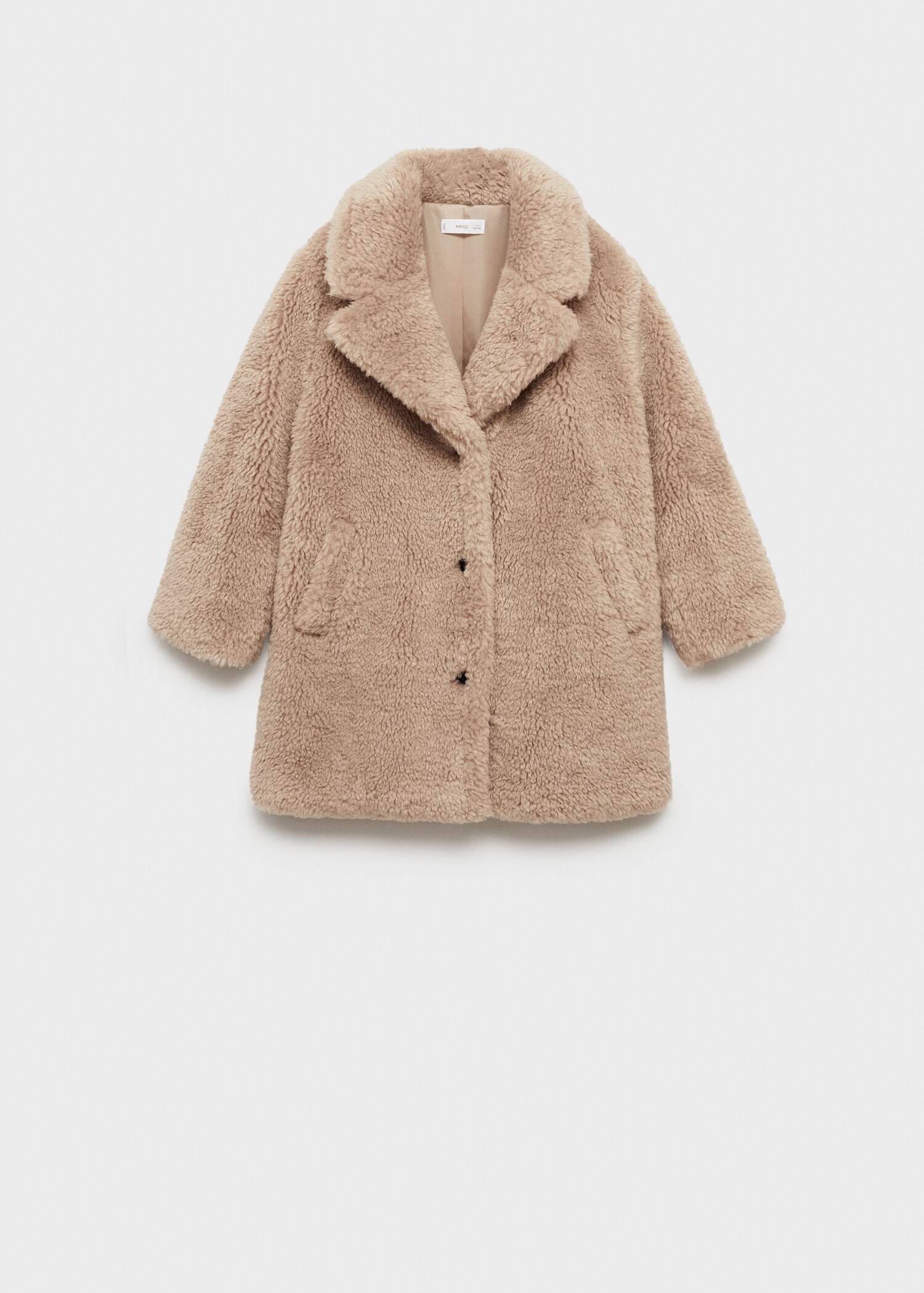 Shearling-effect coat - Article without model