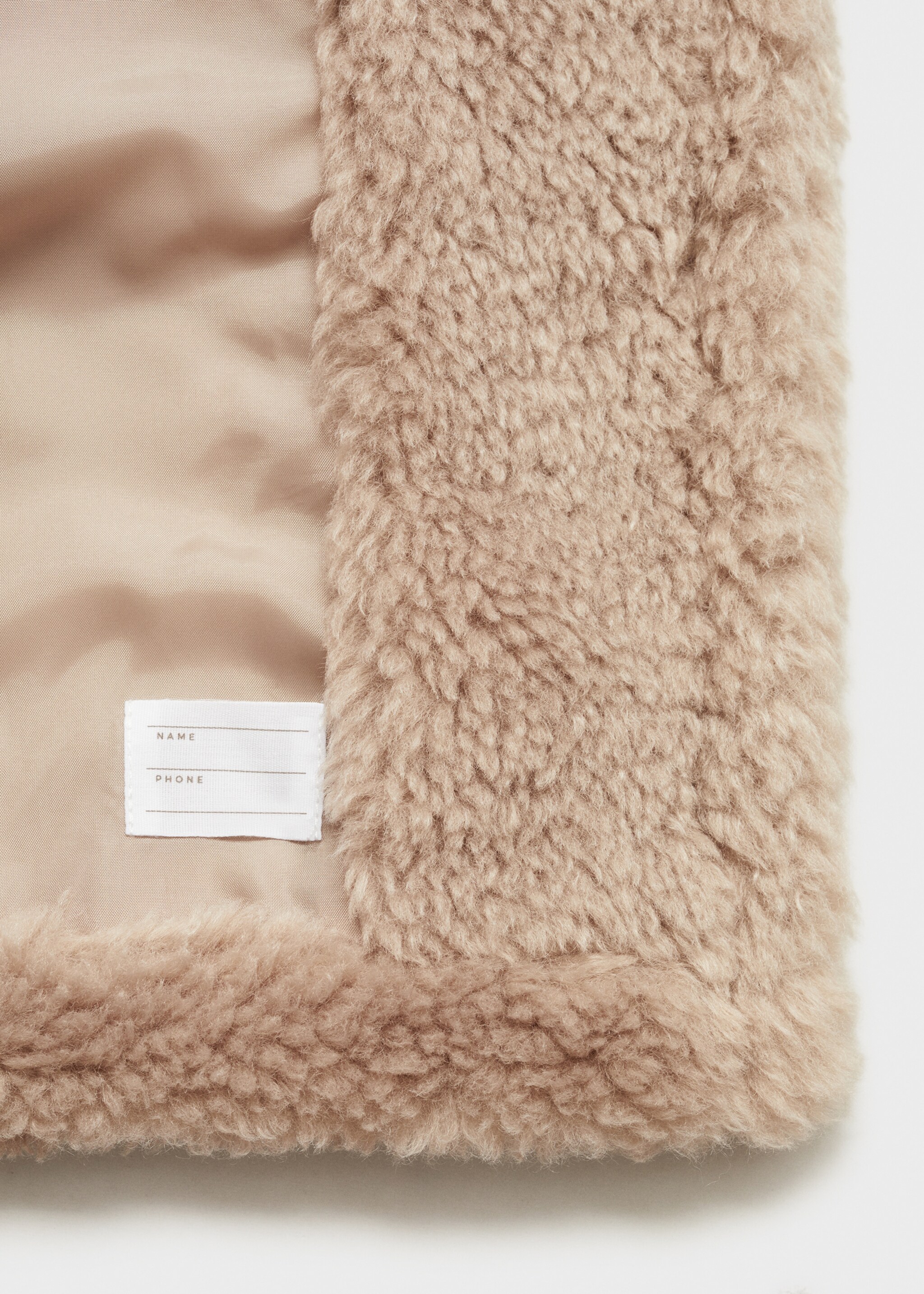 Shearling-effect coat - Details of the article 0, Medium Brown. Ref: 77075974-00.